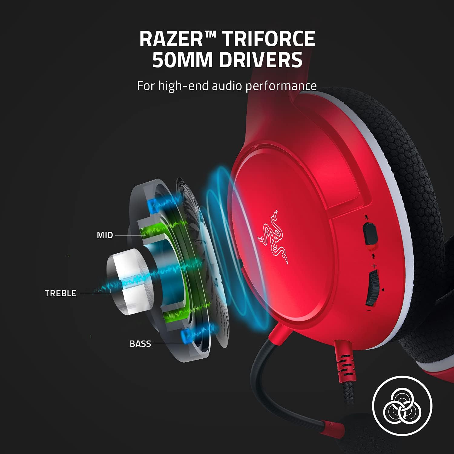 Detalle 2 de Razer Kaira X – kabelgebundene Gaming Kopfhörer für Xbox Series X|S (Rot)