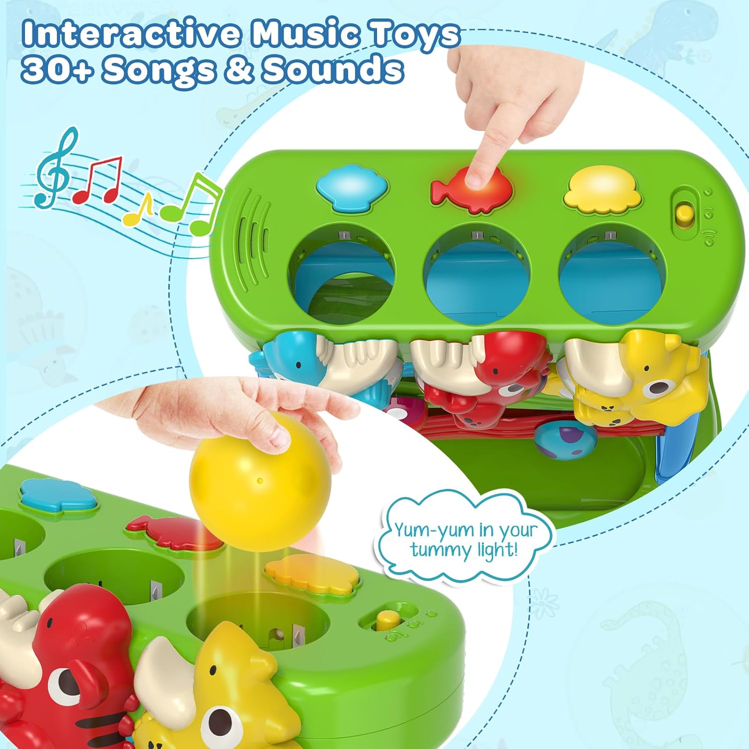 Thumbnail 2 de Toys for Toddlers Musical Montessori Feeding Toy (Dinosaur) for Ages 12–18 Months
