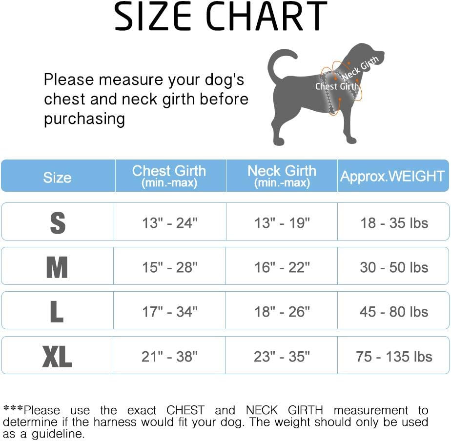 Thumbnail 5 de Rabbitgoo Harnais chien réglable gilet noir avec poignée et bandes réfléchissantes (taille XL)