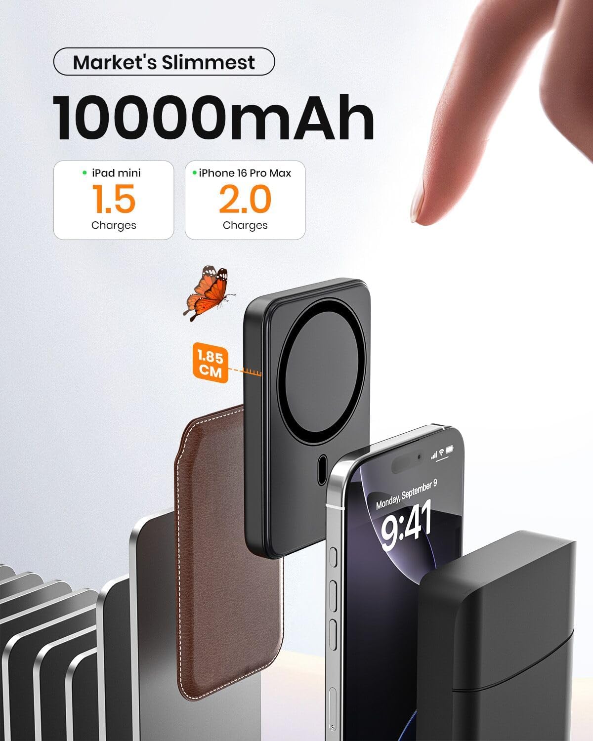 Detalle 1 de Powerbank Mag-safe 10.000 mAh 20W