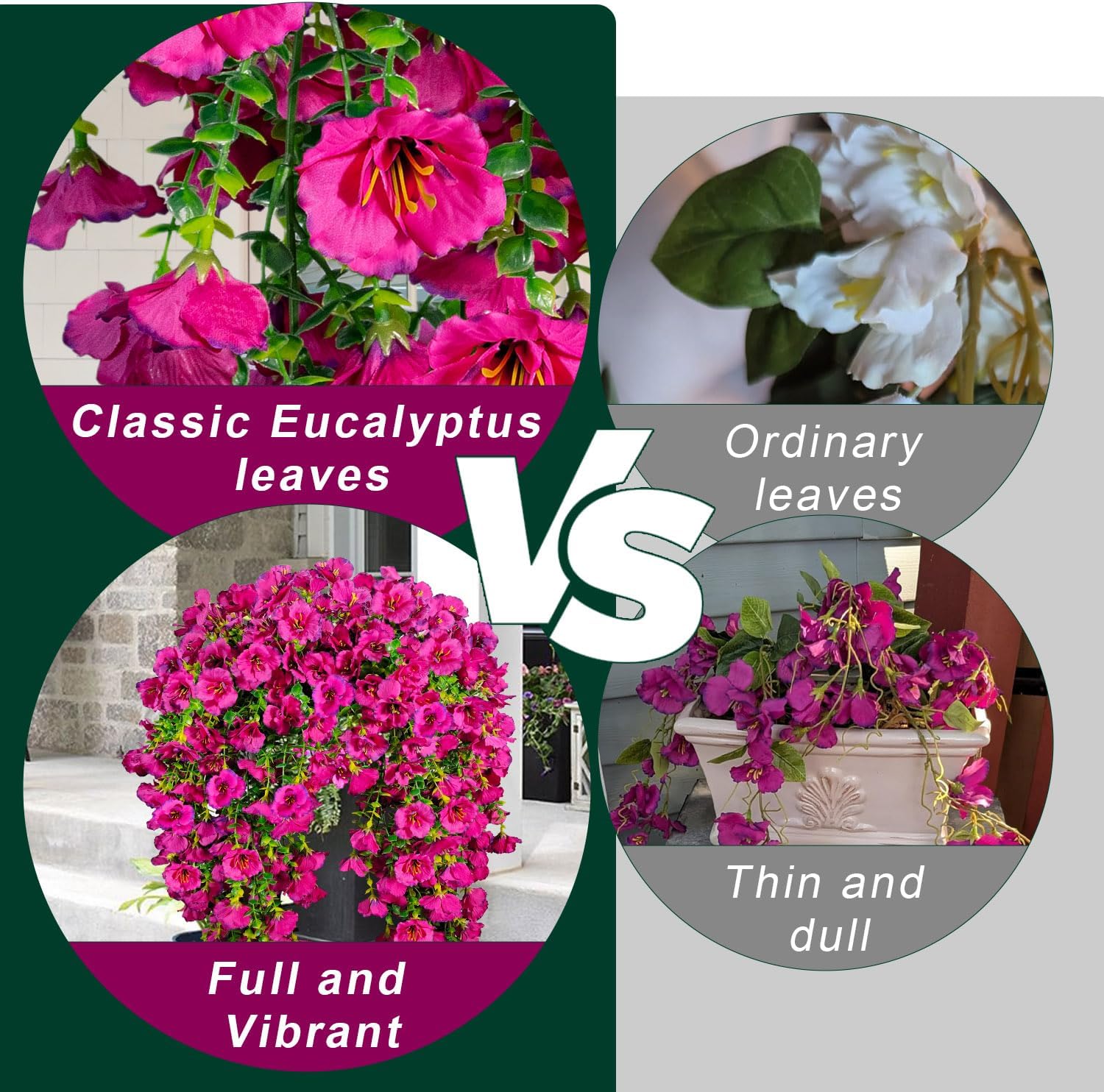 Detalle de YILIUFA Artificial Hanging Hibiscus Flowers (2 pcs) for Outdoors