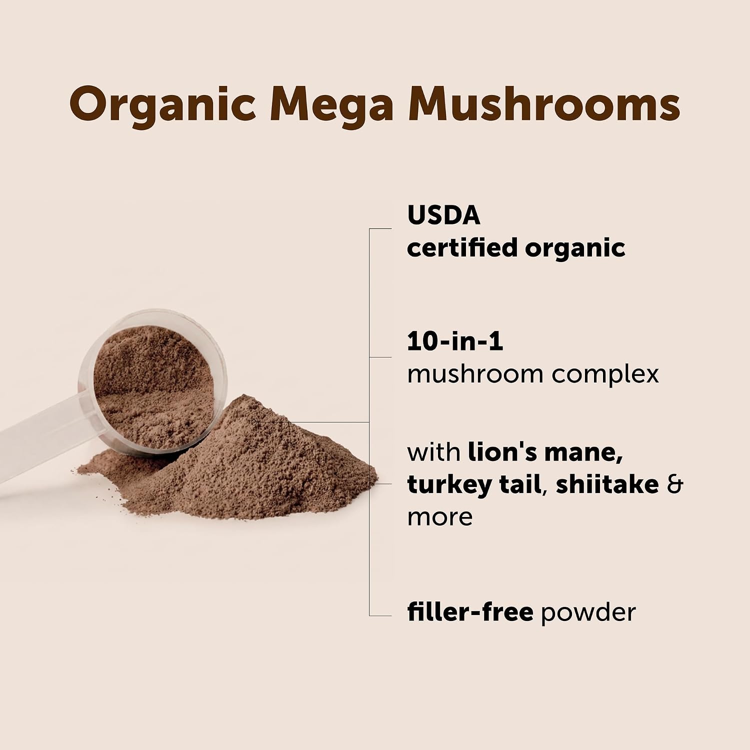 Detalle de Micro Ingredients Mushroom Powder 10 oz