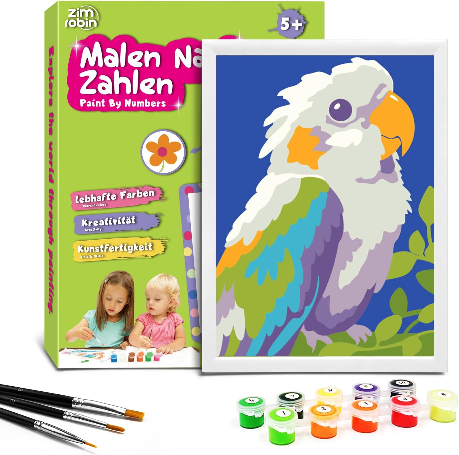 Detalle de Zimrobin Malen Nach Zahlen – 13×18 cm Kinderset