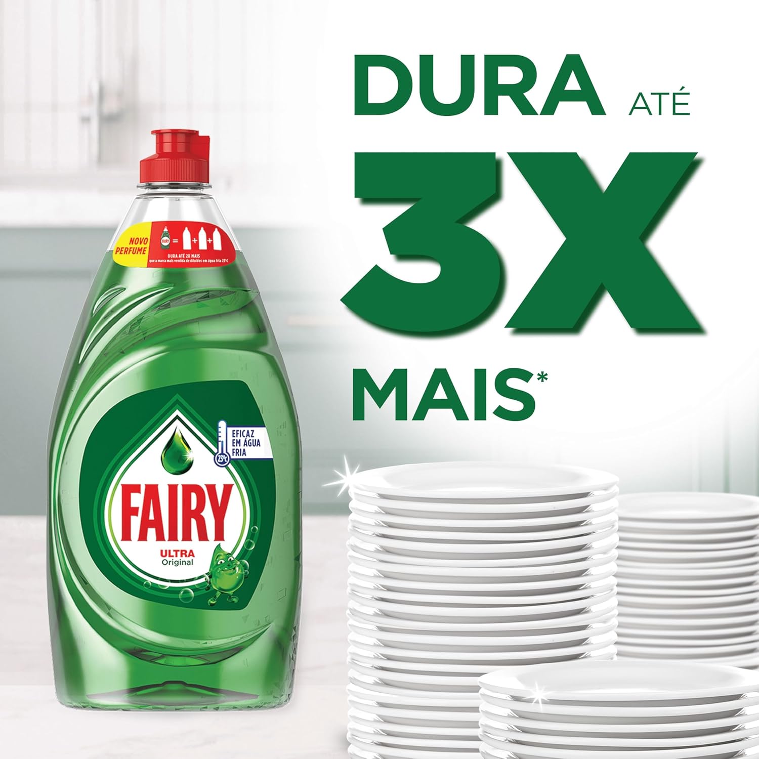 Detalle 1 de Fairy Ultra Poder Original 4x900ML 🌟 Limpiador Antigrasa Efectivo