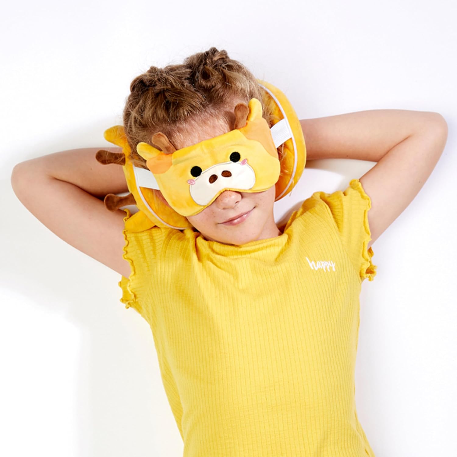 Detalle 2 de Puckator Relaxeazzz Giraffe Round Plush Travel Pillow