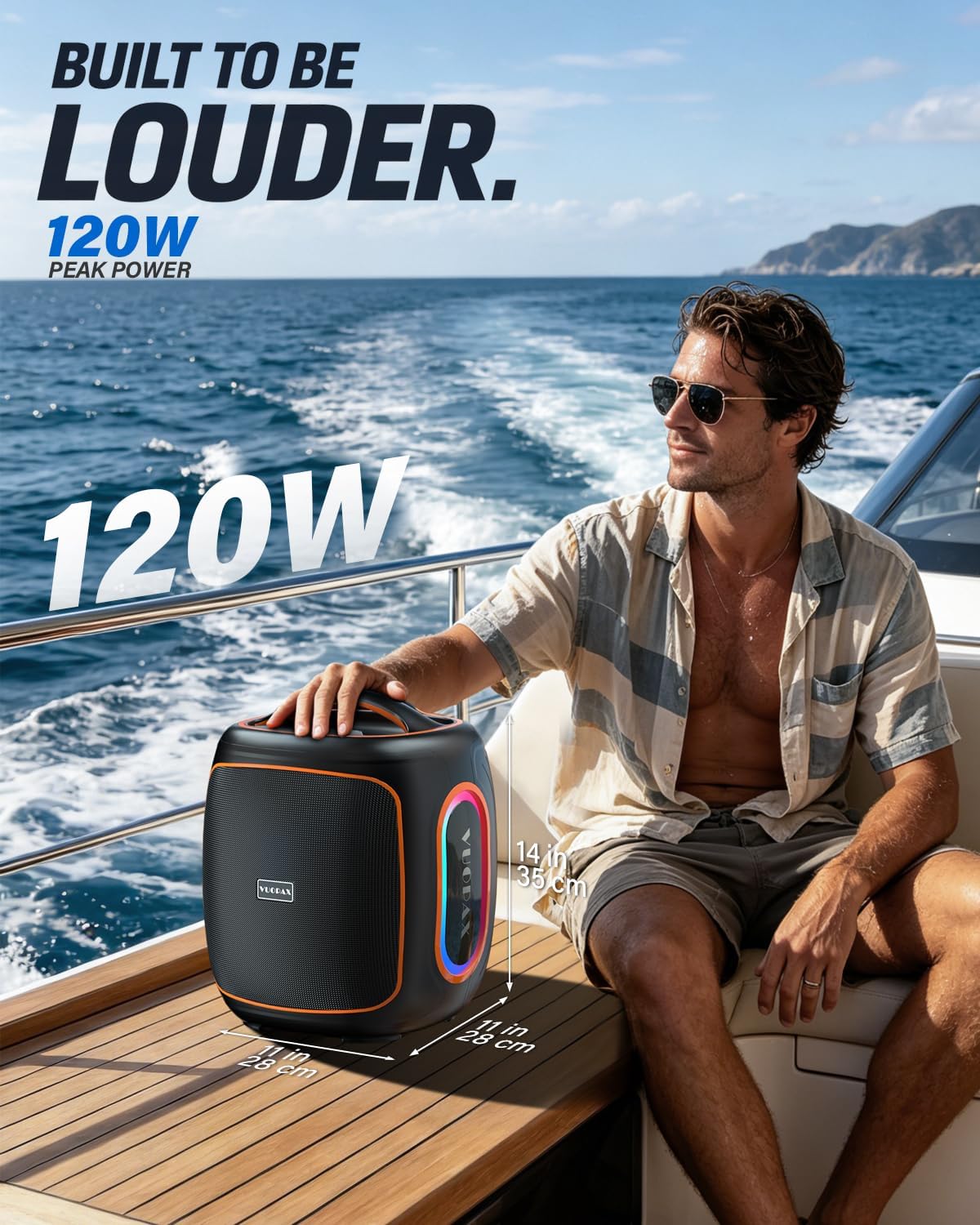Thumbnail 1 de Bluetooth Lautsprecher Groß 120W – Tragbare Musikbox mit kraftvollem Sound, IP65, 30h Akku