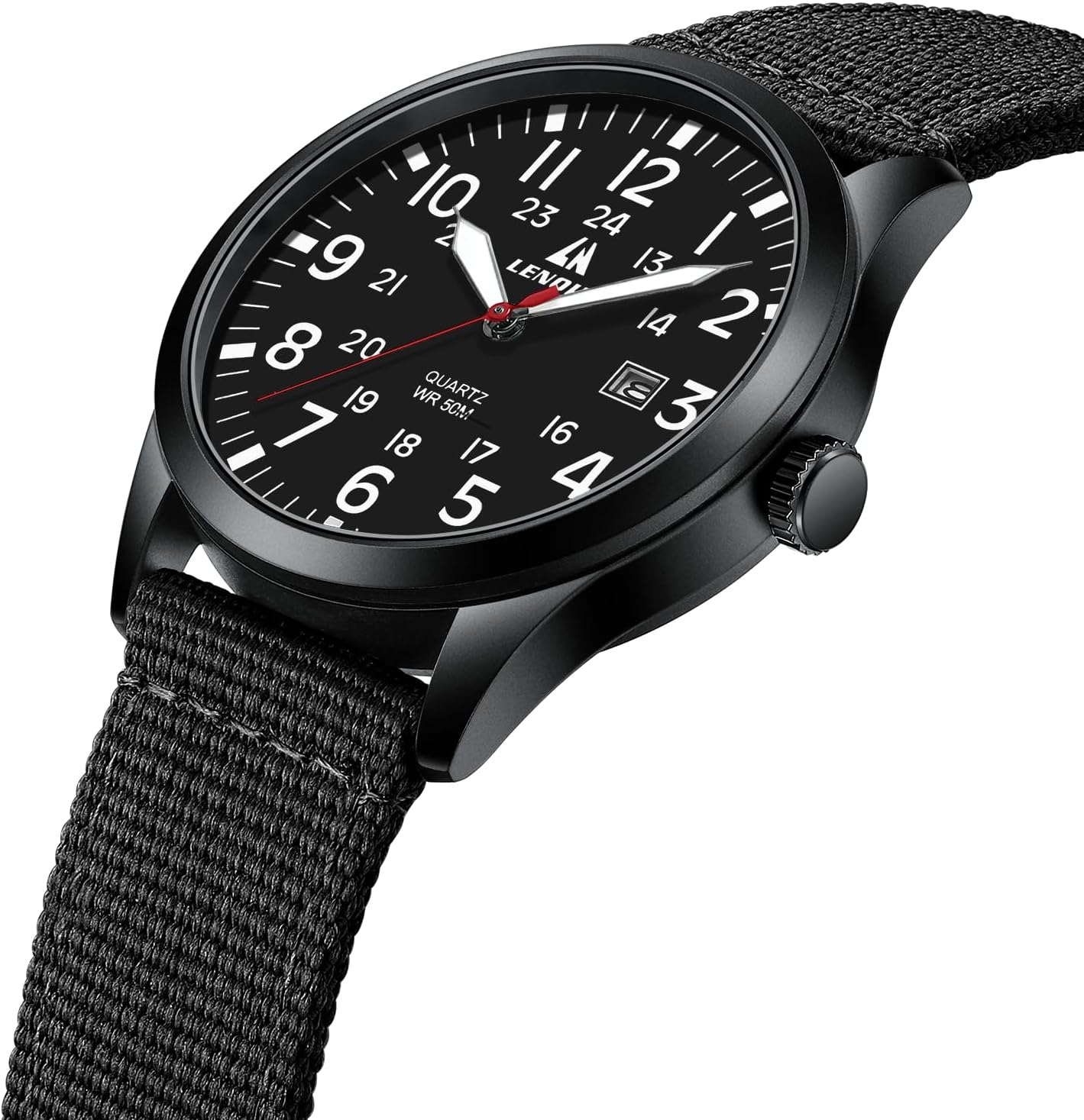 Detalle de LN LENQIN 42 mm Militär Herren Uhr