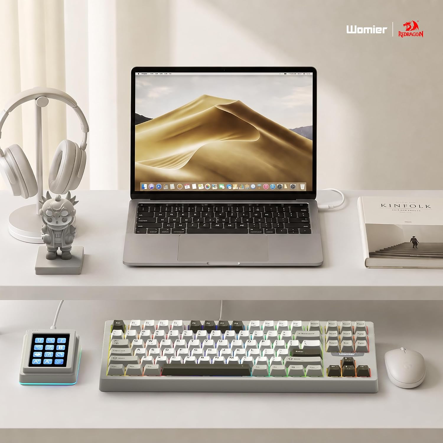 Detalle de Womier DUO87 Modular 75% Mechanical Keyboard with Detachable Touchscreen and RGB