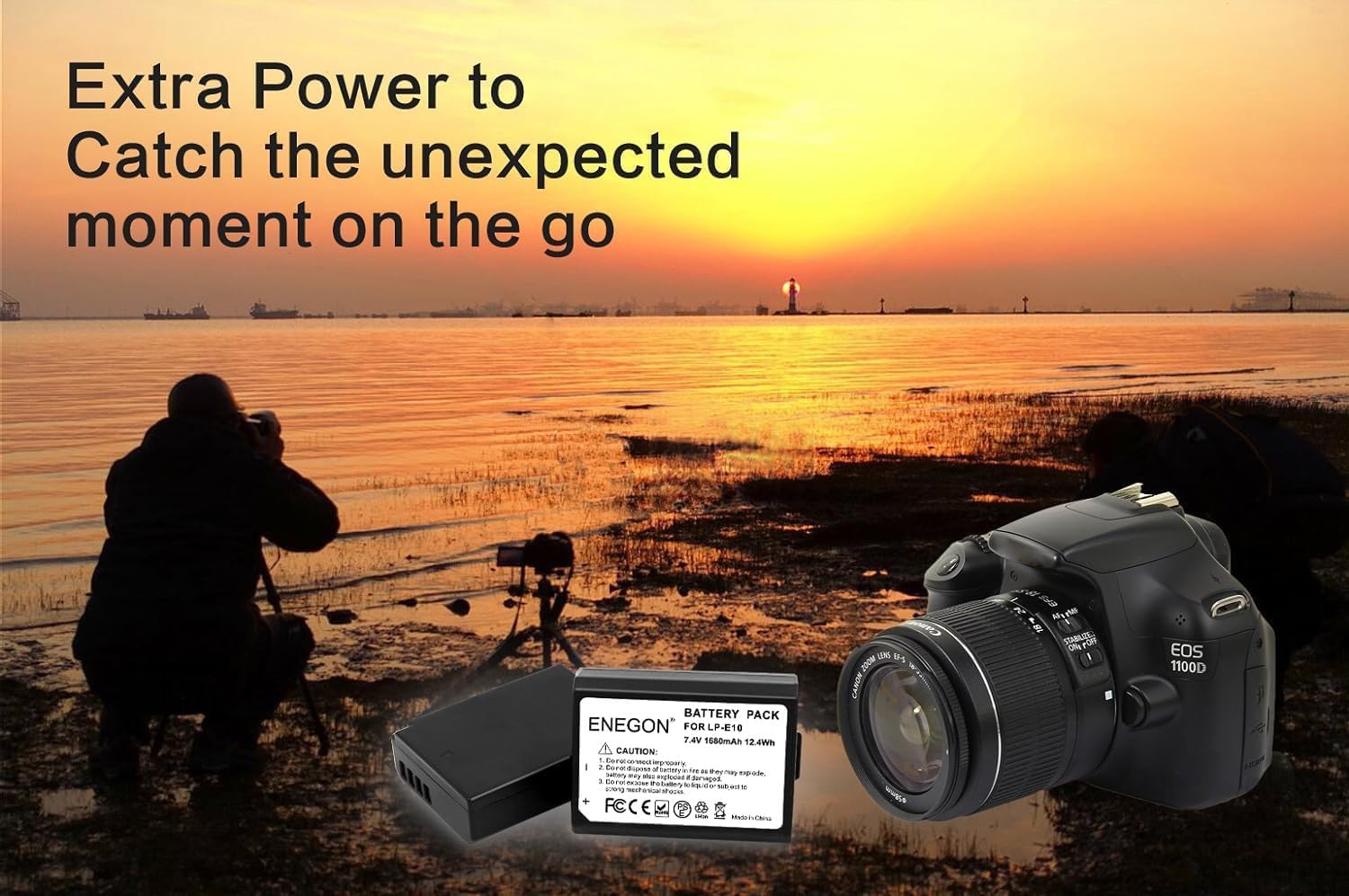 Thumbnail 4 de ENEGON LP‑E10 batteria doppia 1680 mAh + caricabatterie per Canon