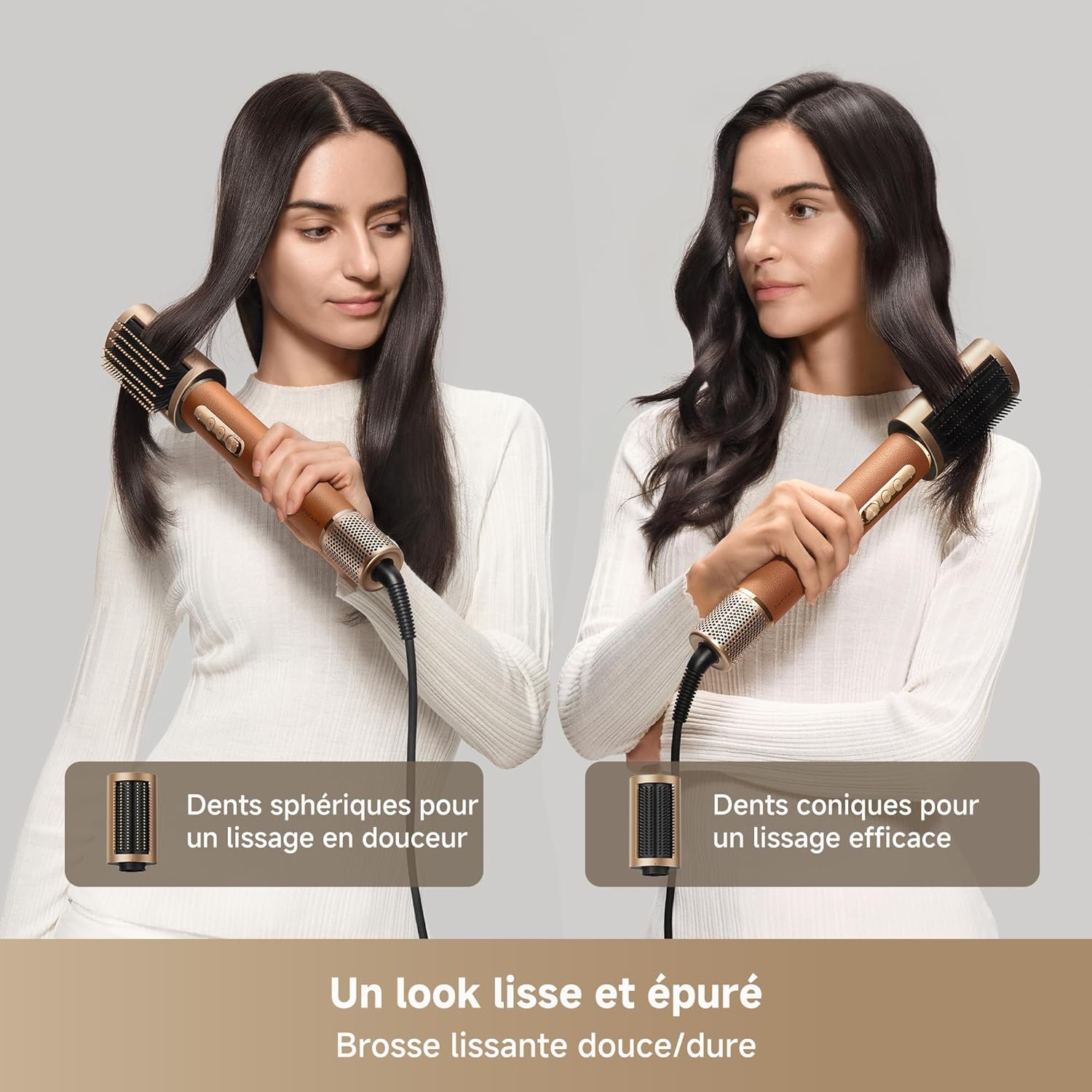 Detalle de DREAME AirStyle Pro — Appareil de coiffure multifonction 7 en 1, vapeur rapide et boucles personnalisables