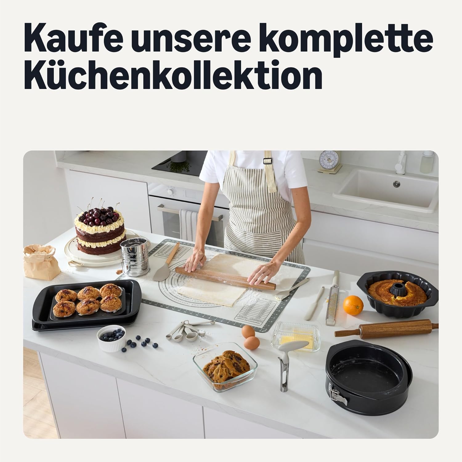 Thumbnail 6 de Amazon Basics Antihaft-Napfkuchenform, 25,4 cm – Ofenfest, spülmaschinenfest und mit rilliger Oberfläche