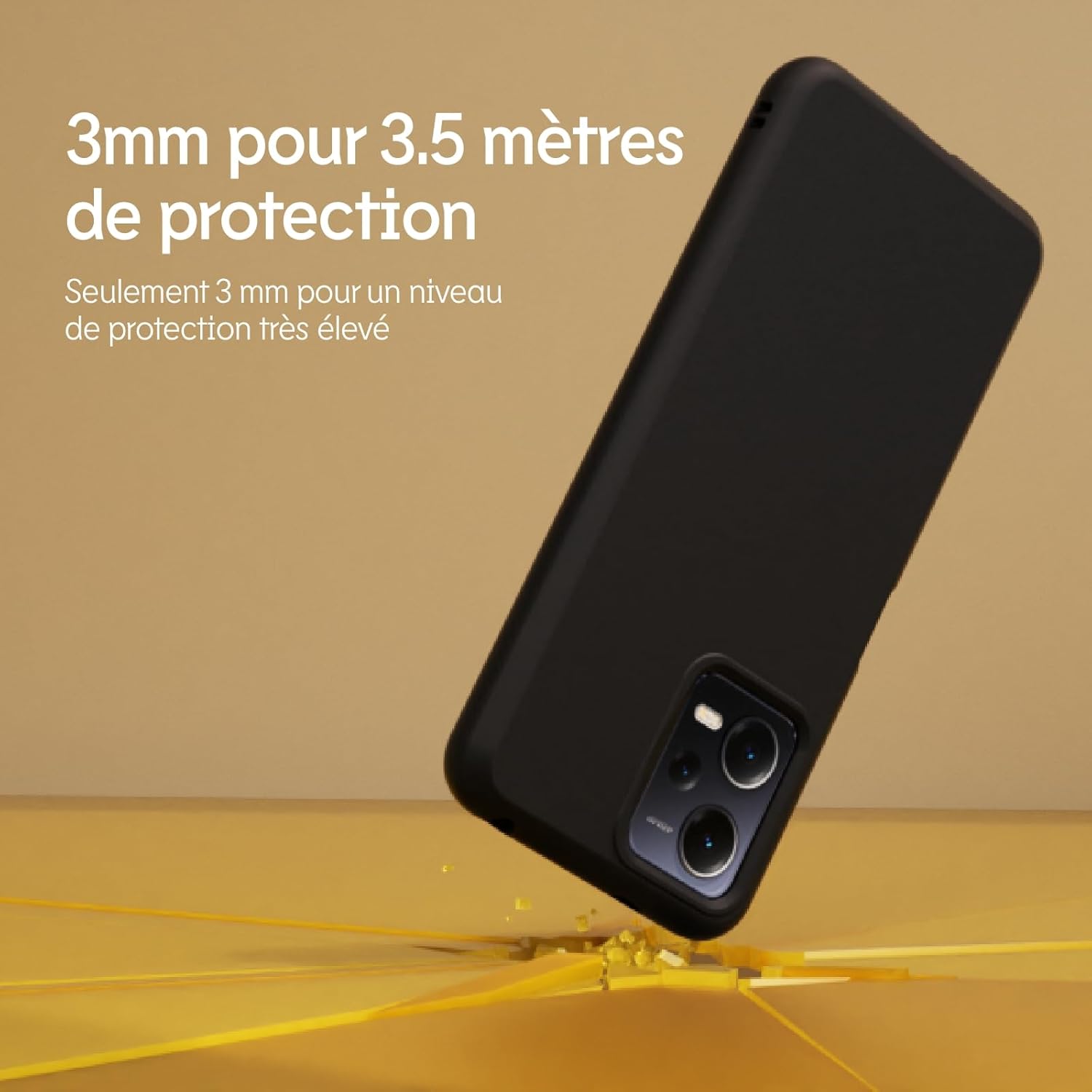 Thumbnail 1 de RhinoShield SolidSuit pour Xiaomi Redmi Note 12 5G (Global) – coque mate noire anti-chocs