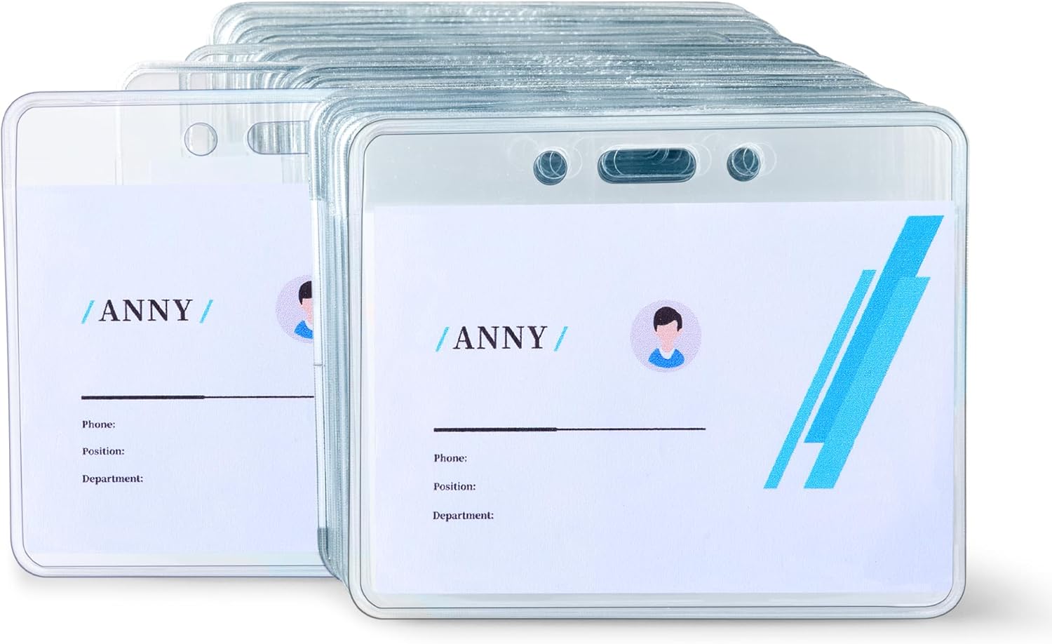 Amazon Basics Badge Holder Horizontal 50-pack 🎫