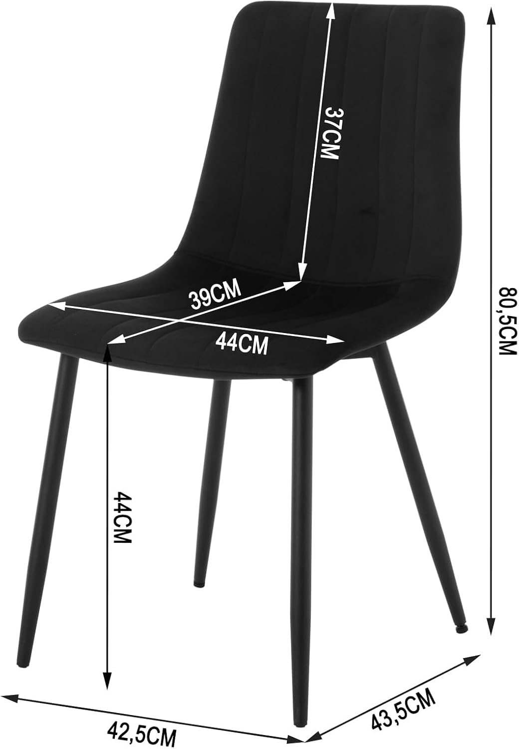 Detalle de Klihome Esszimmerstühle 4er Set, 150 kg