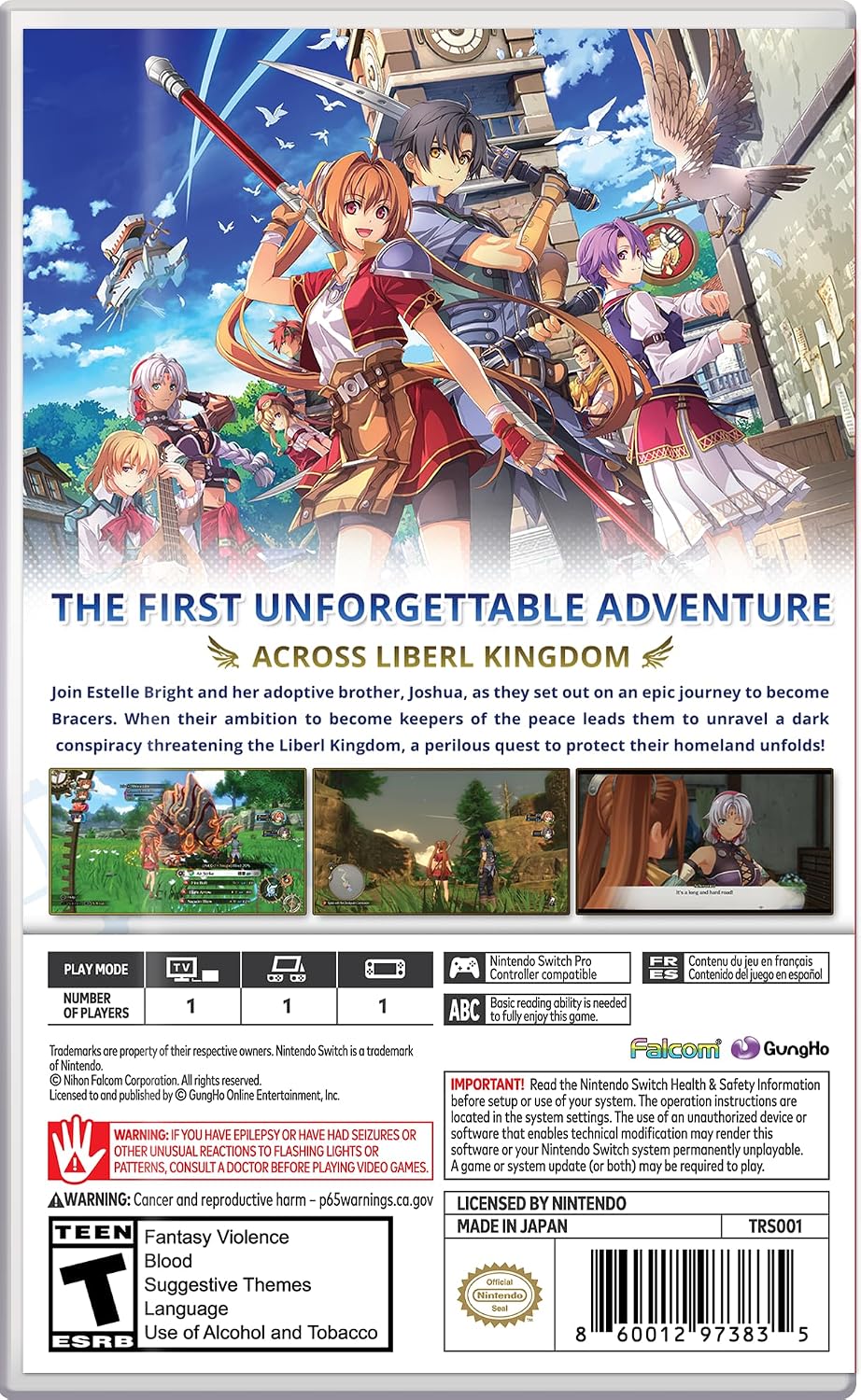 Detalle 2 de Trails in the Sky JRPG for Nintendo Switch