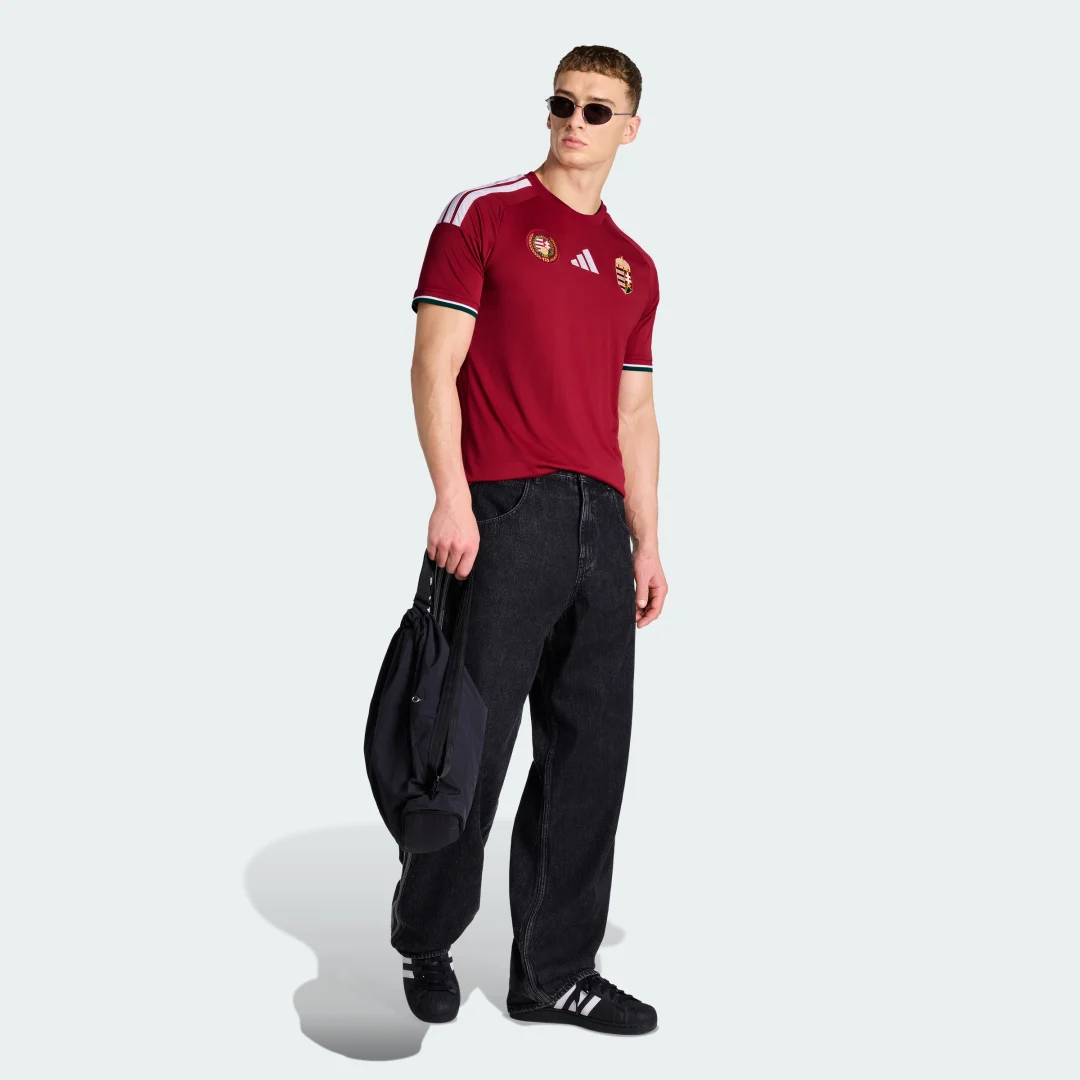 Detalle de Camiseta primera equipación Hungría 26 de Adidas — Burgundy