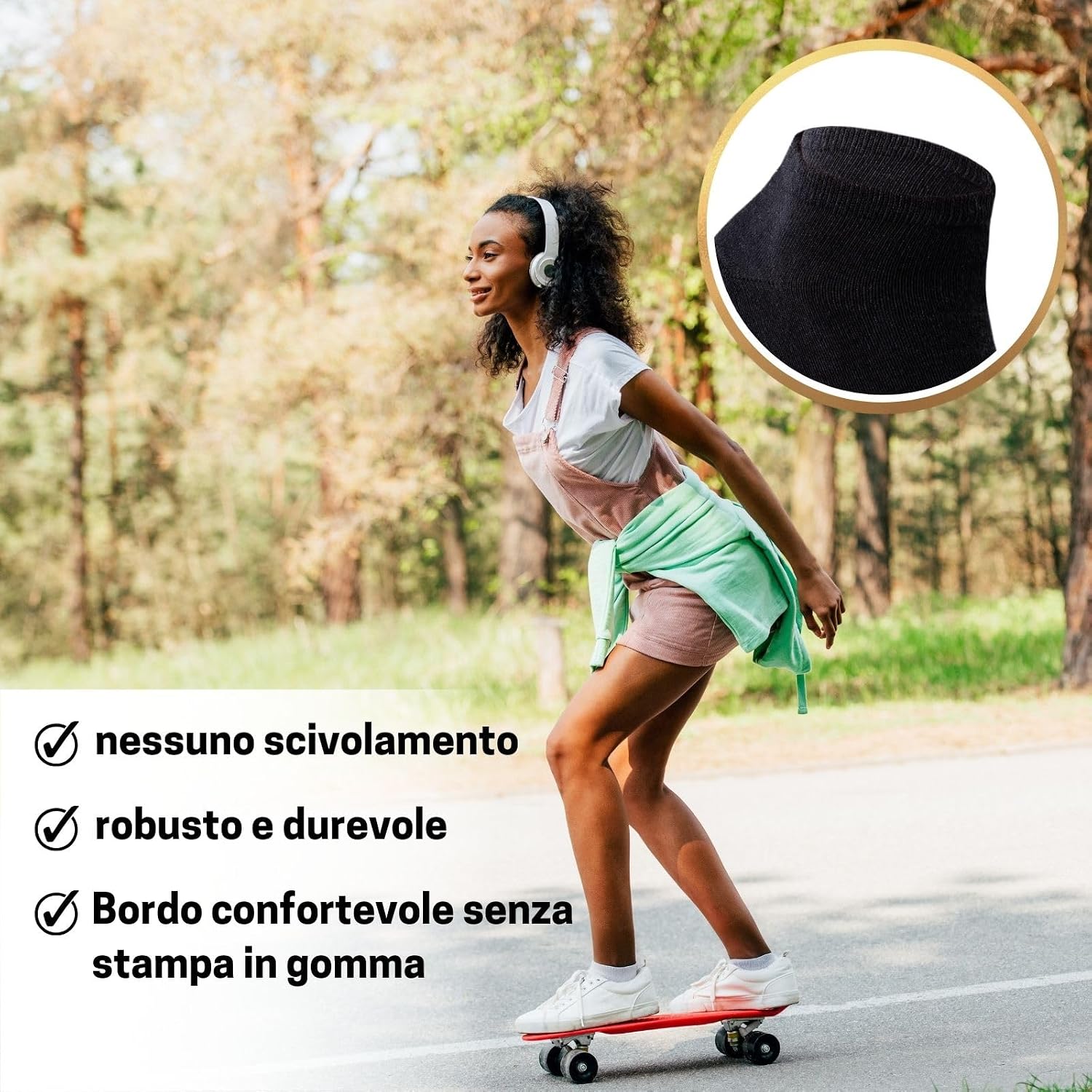 Detalle de sockenkauf24 – 10 Paia Calzini Corti Uomo Donna, cotone traspiranti