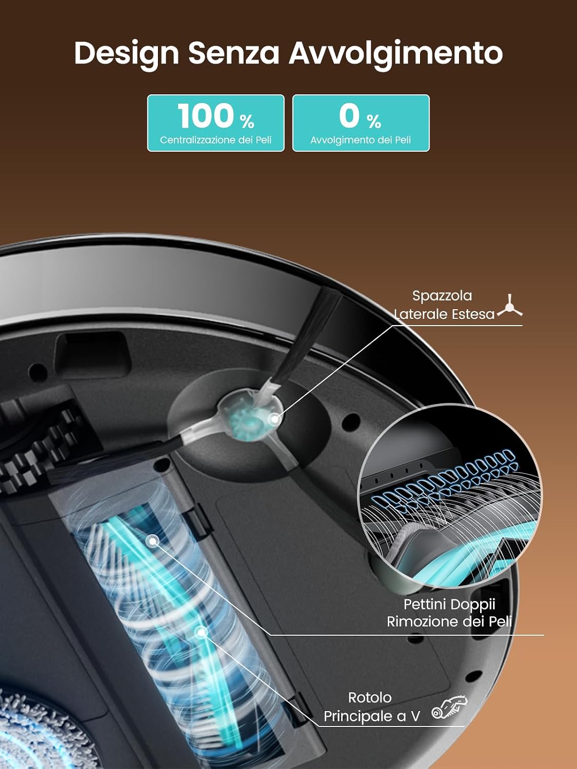 Detalle de Lefant M3Max: Robot aspirapolvere e lavapavimenti con mappatura laser dToF e autosvuotamento 3,2 L