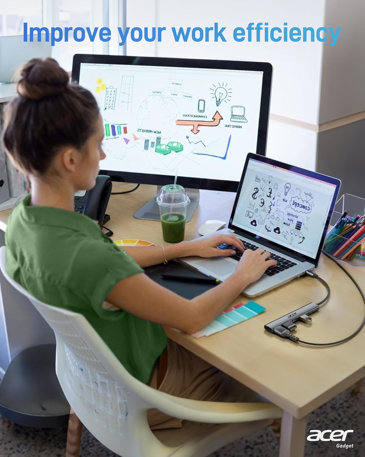 Thumbnail 5 de Acer USB-C Hub with HDMI 4K (5-in-1) and 100W Power Delivery
