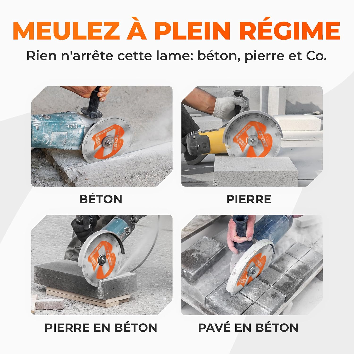Thumbnail 3 de BAUBECK Lot de 2 Disques Diamant 230 mm pour Pierre et Béton – Performance et polyvalence