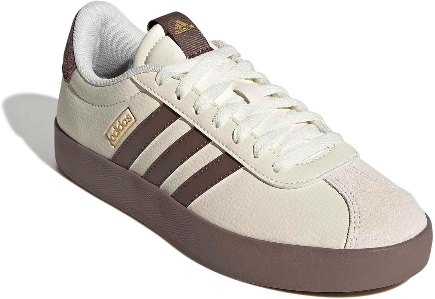 Thumbnail 3 de adidas Damen Vl Court 3.0 Shoes – Off White / Earth Strata / Gold met. (Größe 39 1/3 EU)
