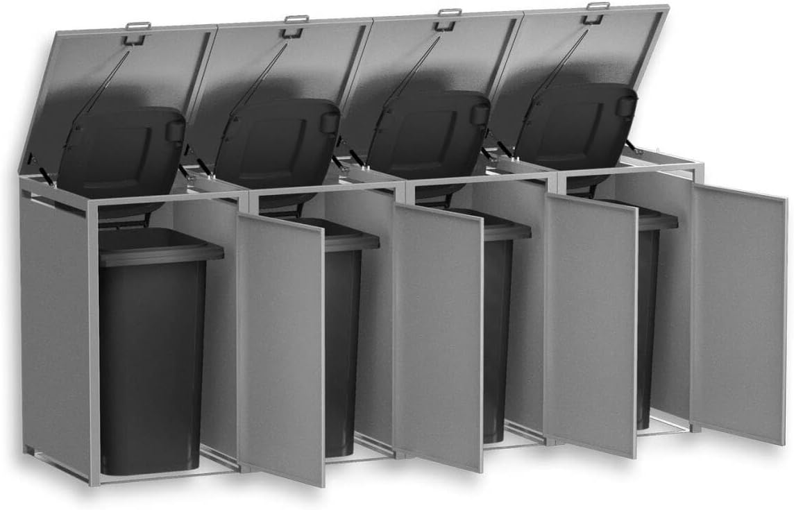 Detalle de Metzler Mülltonnenbox 4er 240L