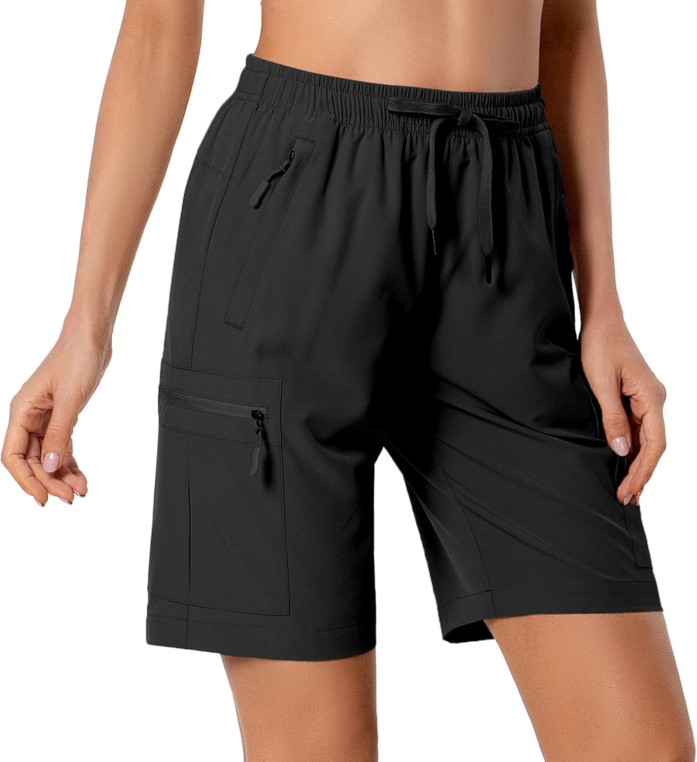 Thumbnail 1 de Hugut Women's Lightweight Hiking Cargo Shorts with 5 Zipper Pockets