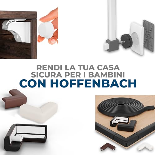 Thumbnail 8 de Hoffenbach Blocca Cassetti per Bambini, 12 Serrature + 3 Chiavi – Chiusura magnetica invisibile, Bianco
