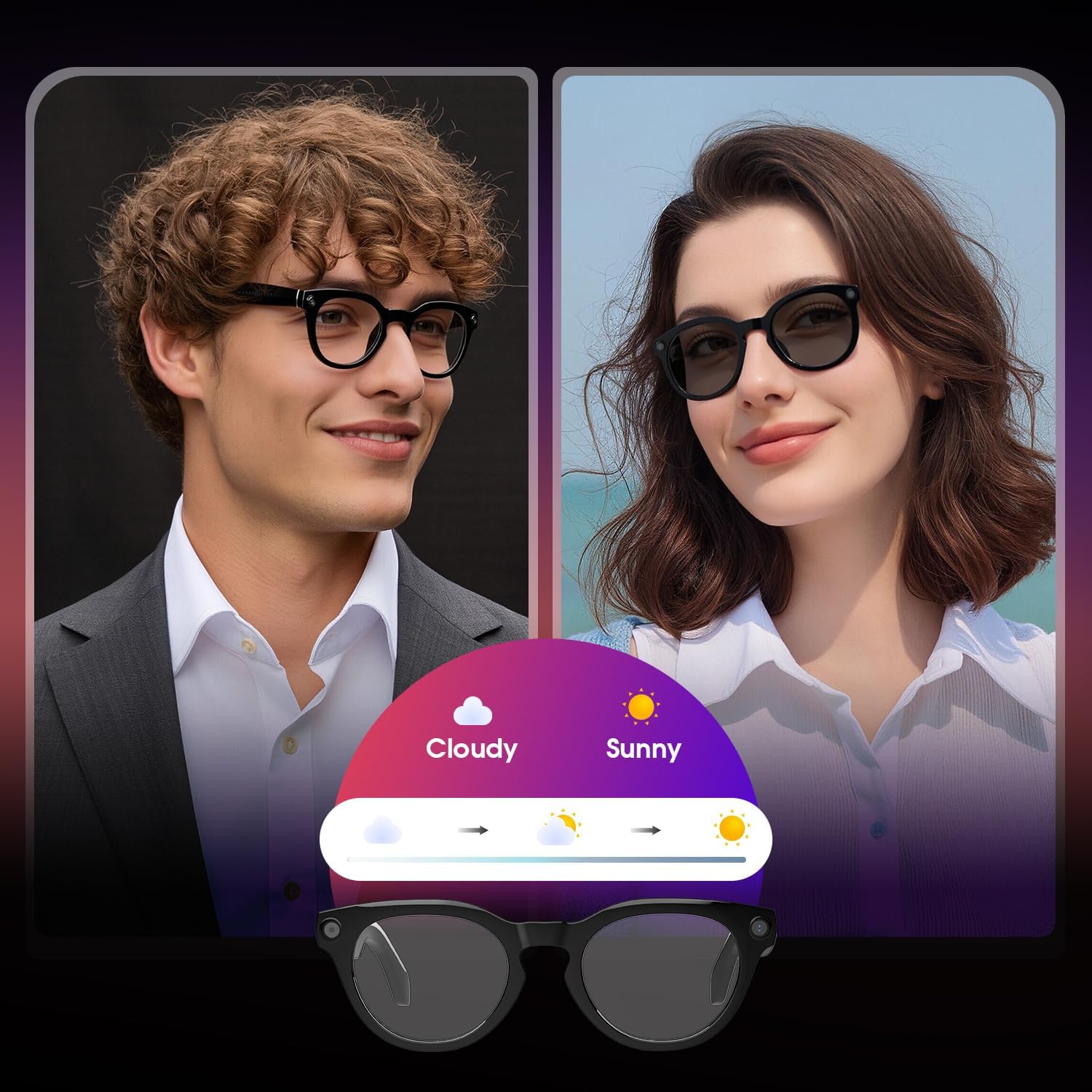 Thumbnail 6 de AI Smart Glasses with Camera 4K: Hands-Free Recording, AI Translation, and Open-Ear Audio