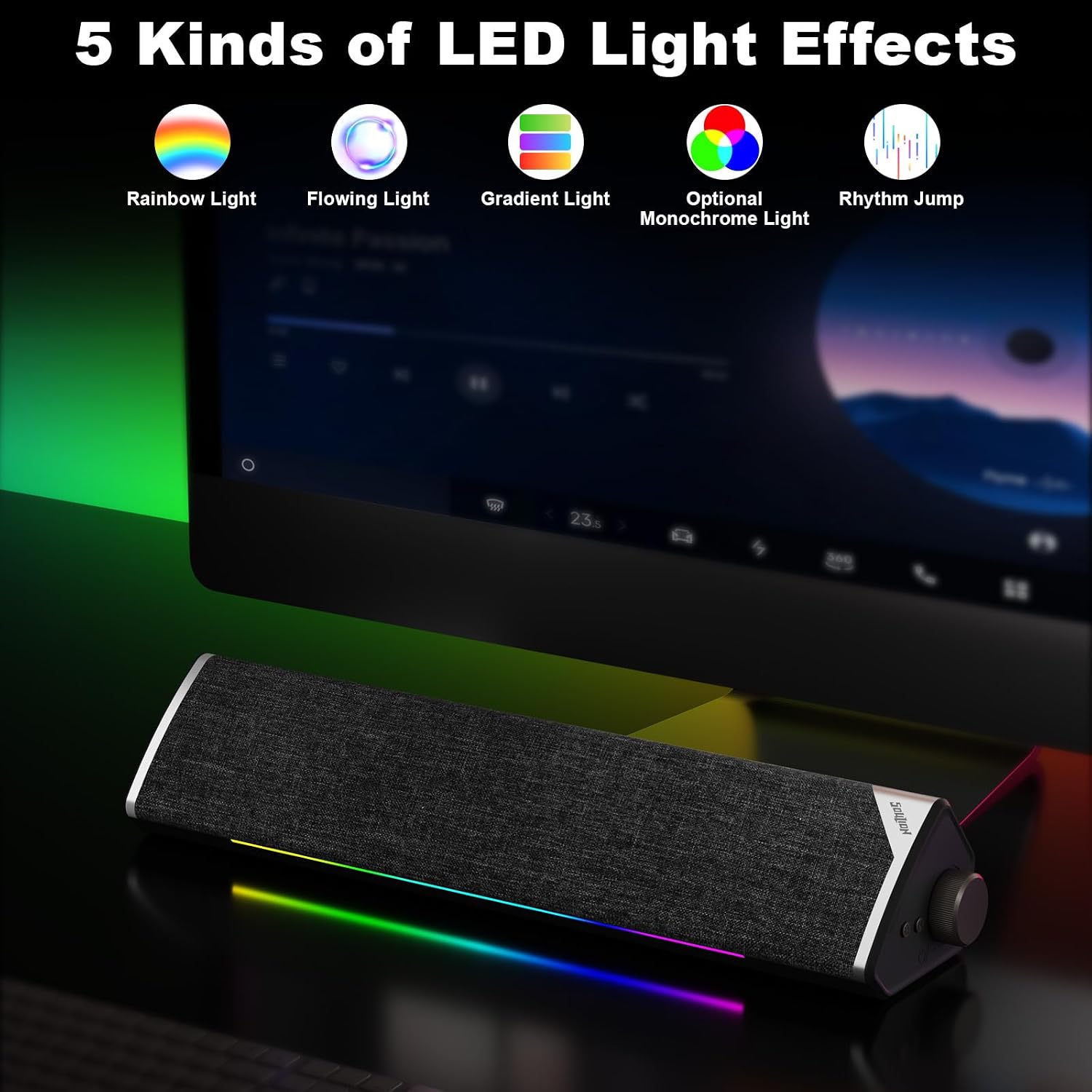 Detalle 2 de SOULION R60 Bluetooth soundbar speakers 5W