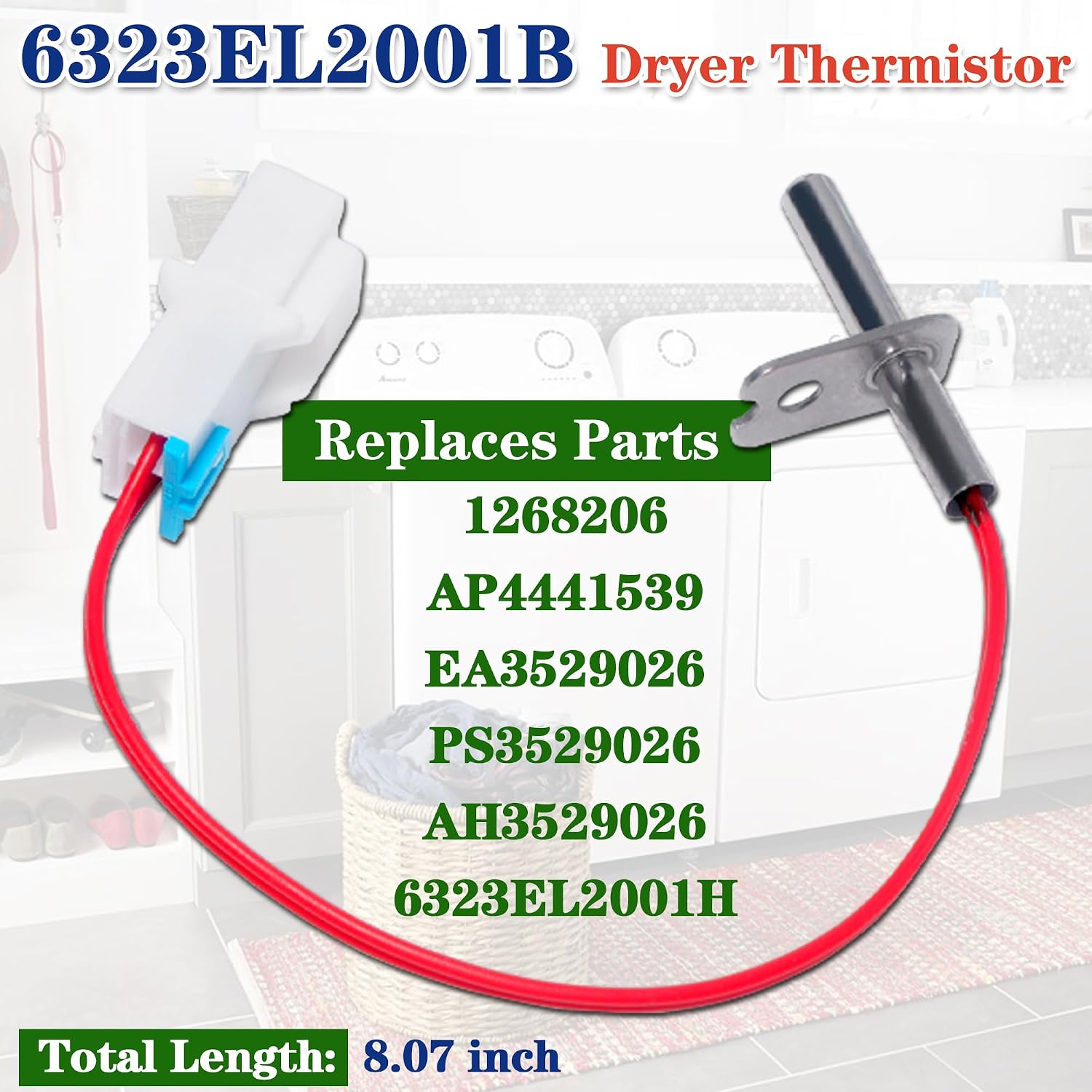 Thumbnail 2 de Bakaoof AGM30045804 Dryer Thermistor and Thermostat Kit, 3 Pieces