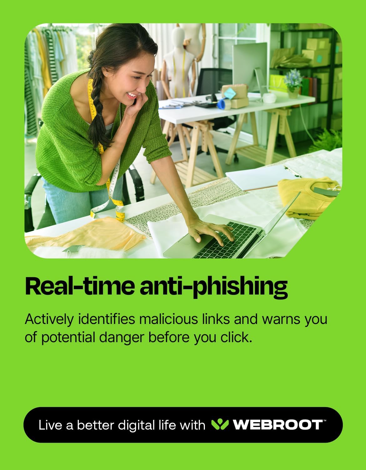 Detalle de Webroot Antivirus Software 2026 for 3 Devices — 1 Year Download for PC/Mac by Webroot