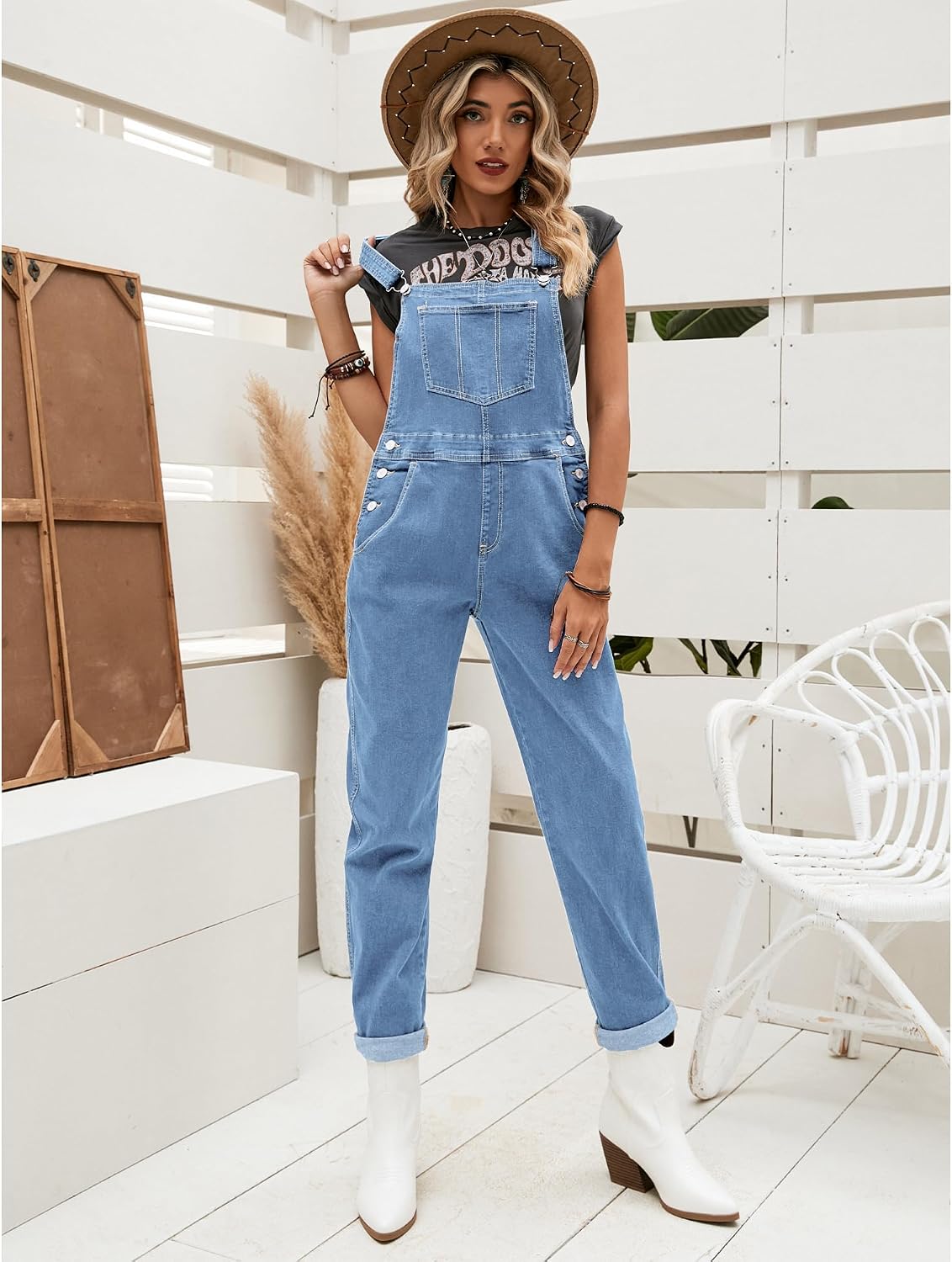 Thumbnail 5 de GRAPENT Jean Overalls for Women, X-Small