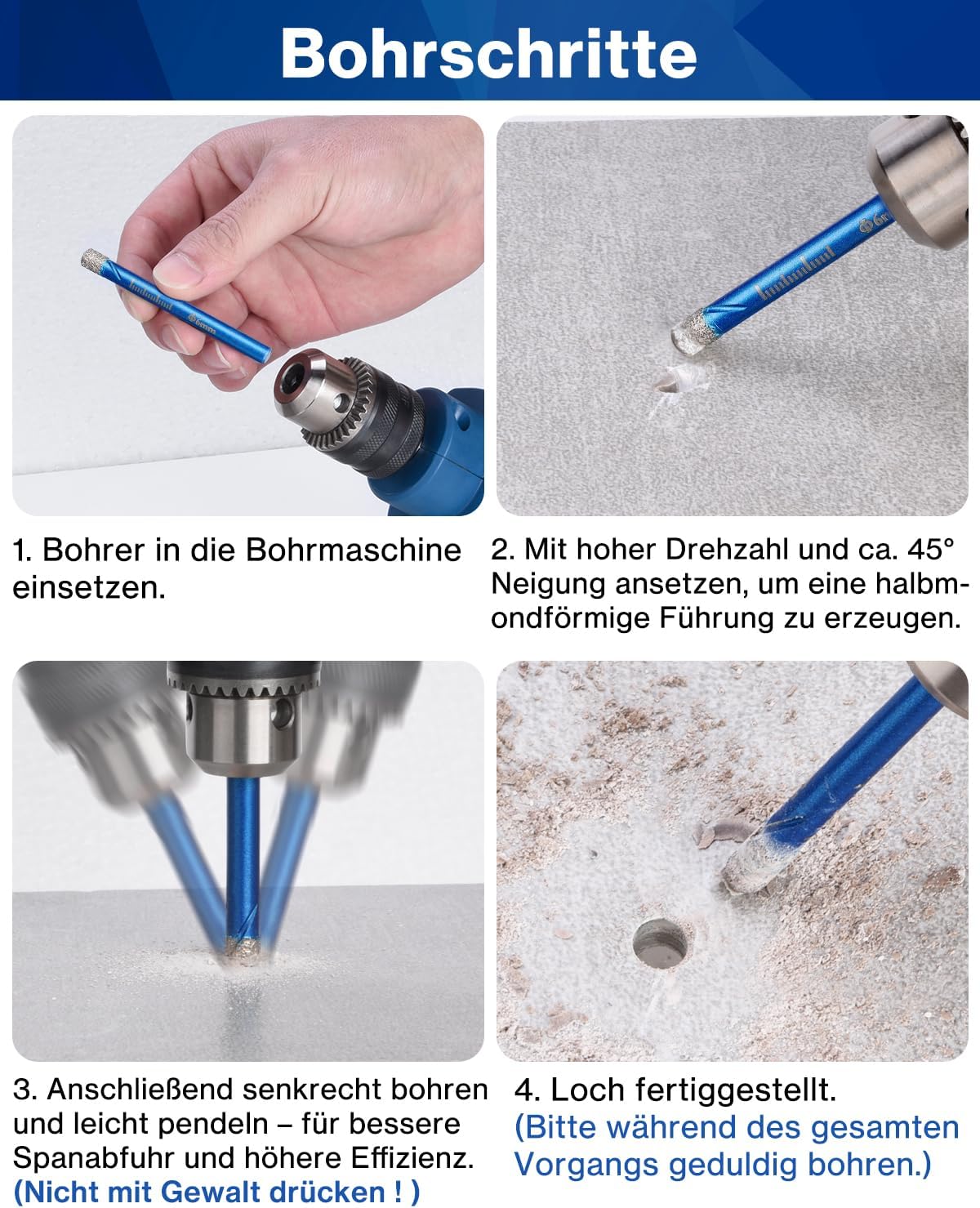 Thumbnail 4 de Lytool Fliesenbohrer Diamantbohrer Set 5tlg 5–12 mm