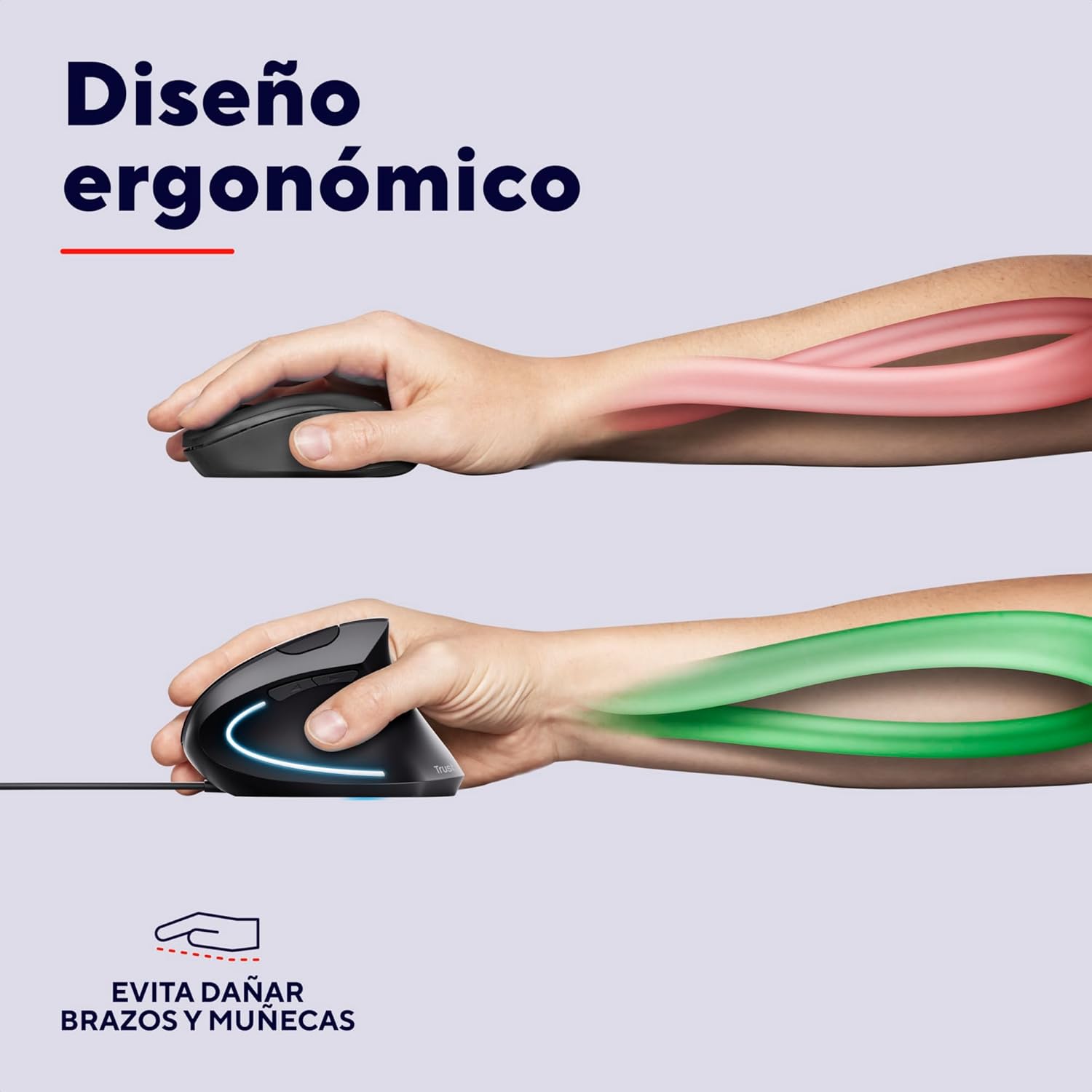 Detalle de Trust Verto Ratón vertical ergonómico 1000/1600 dpi