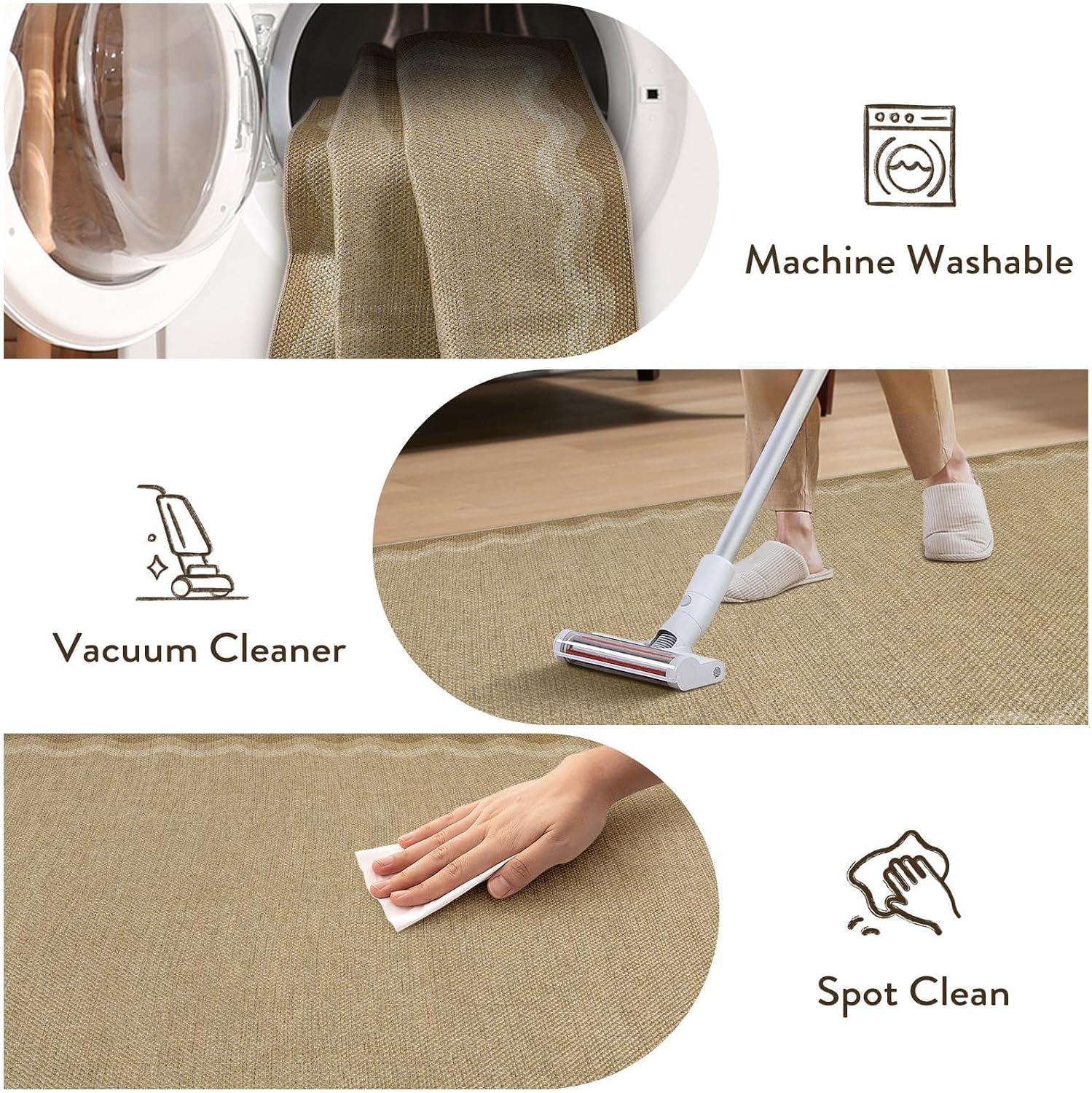Thumbnail 5 de LIVEBOX Scalloped Washable 2x6 Kitchen Runner Rug