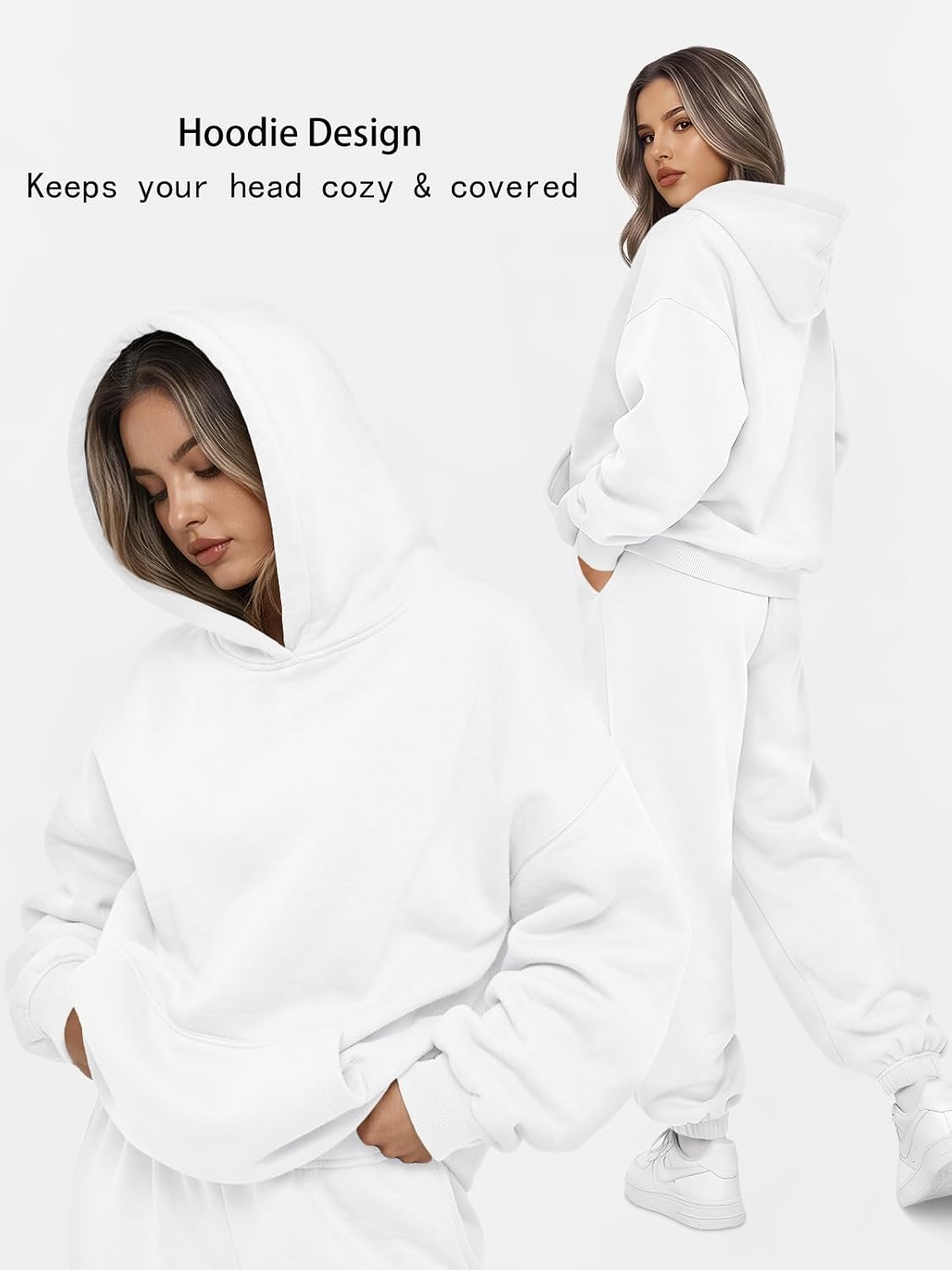 Thumbnail 3 de AUTOMET Womens 2 Piece Outfits Lounge Hoodie Sweatsuit Sets Plus Size Fall Fashion