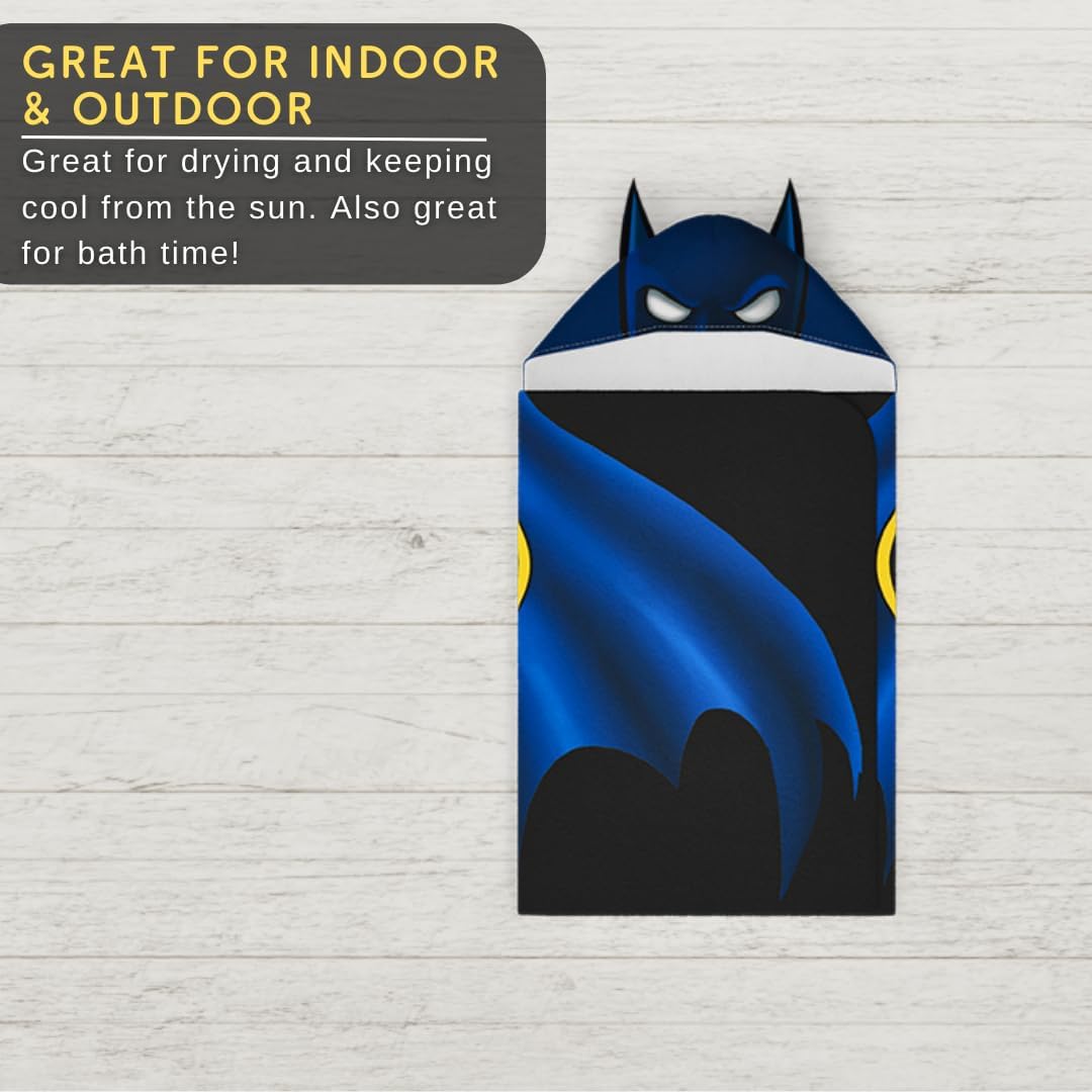 Detalle de Batman DC Comics Kids Super Soft Hooded Towel Wrap by Franco (24" x 50")