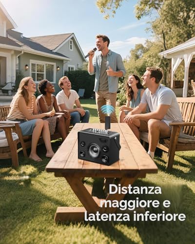 Thumbnail 6 de ALPOWL WXM Microfono Wireless: sistema UHF con ricevitore ricaricabile, 192 kHz/24 bit per karaoke e speaking events