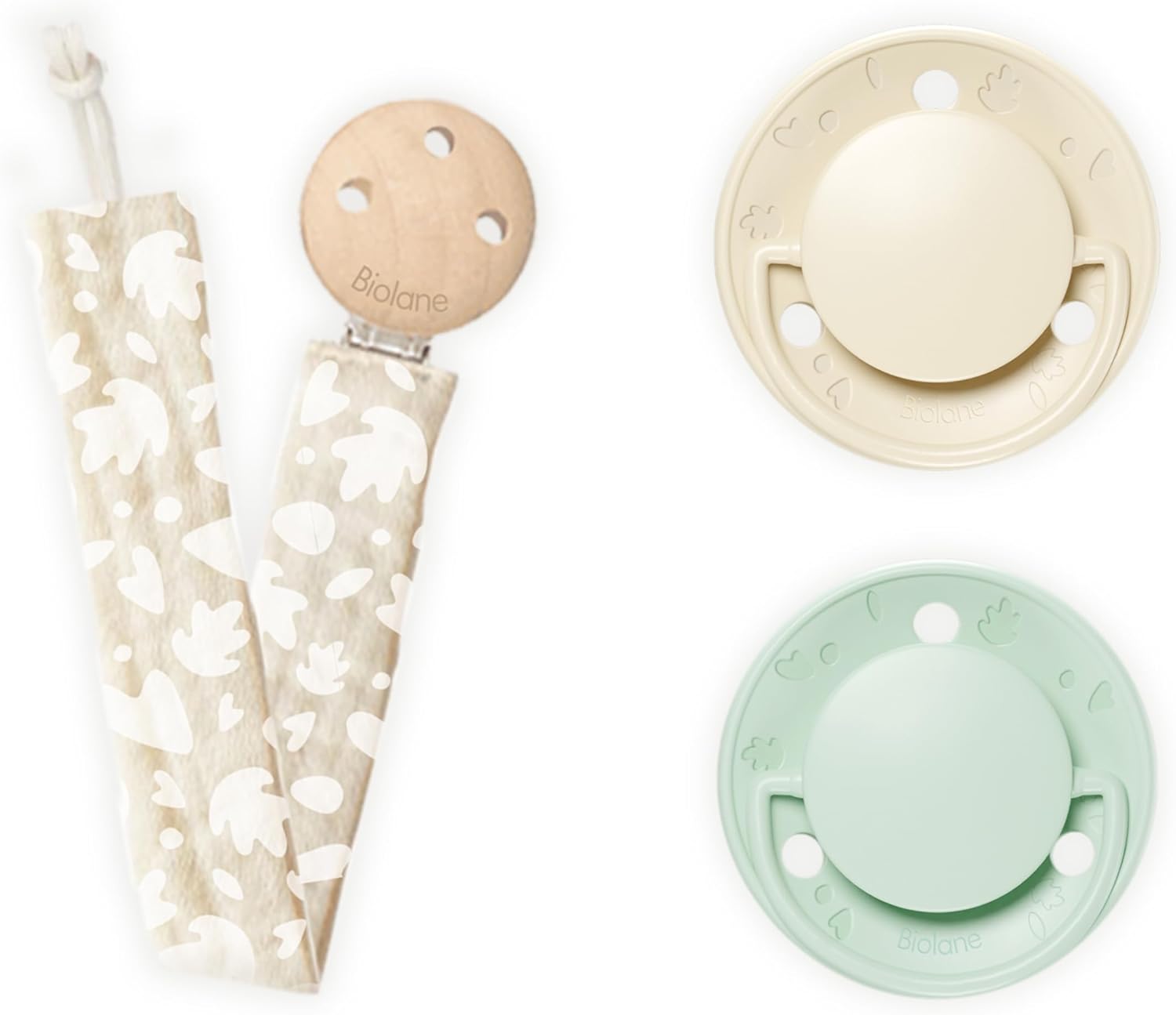 Thumbnail 2 de BIOLANE tétines rondes extra-fines 0 à 6 mois lilas et beige en caoutchouc naturel