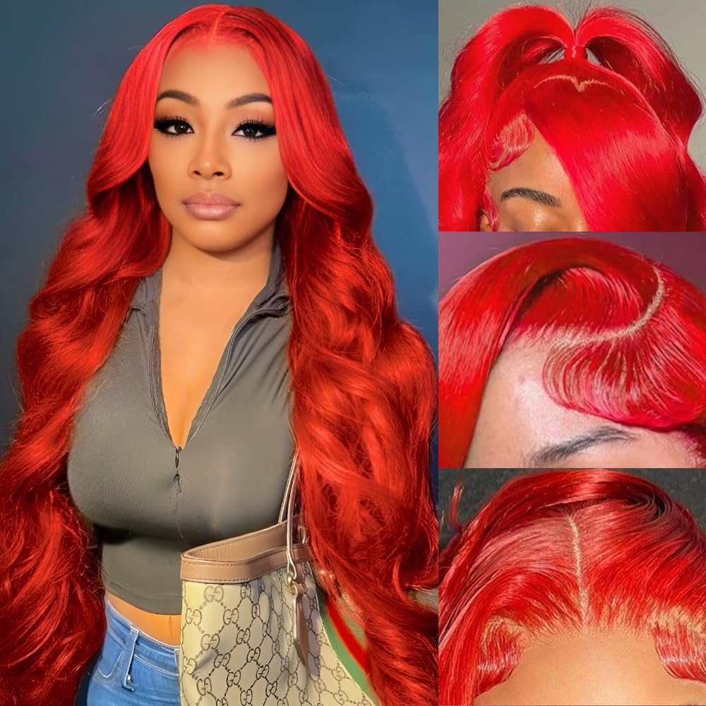 mululi 30 Inch Red Wig Red Wig 💇♀