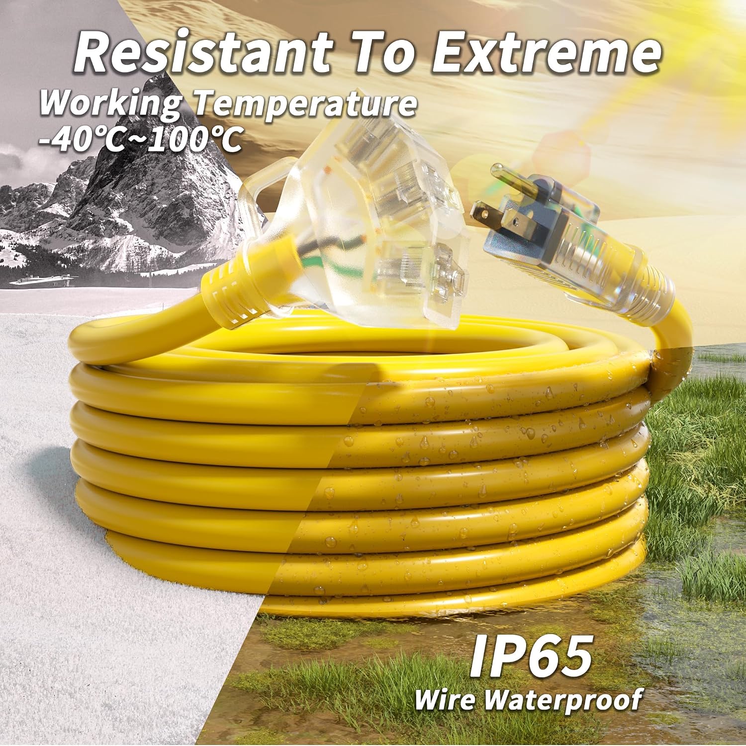 Thumbnail 4 de PlugSaf 3 FT 12-Gauge Outdoor Extension Cord, 3 Outlets, IP65