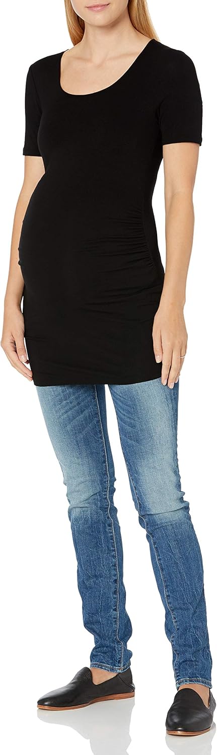 Thumbnail 4 de Amazon Essentials Damen Umstands-Kurzarm-T-Shirt mit U-Ausschnitt und Raffung, 2er-Pack