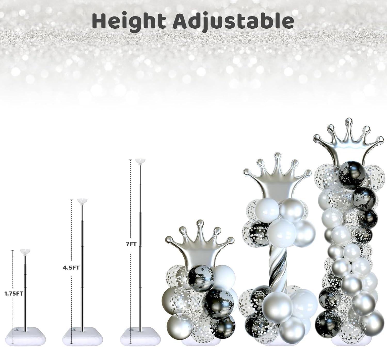 Detalle de Balloon Arch Stand Set of 6 โ 7 ft Balloon Decor ๐