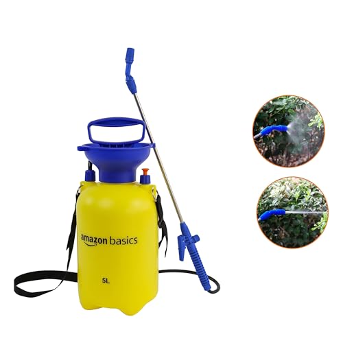 Detalle de Amazon Basics Pulverizador a presión 5 l con gatillo y bloqueo