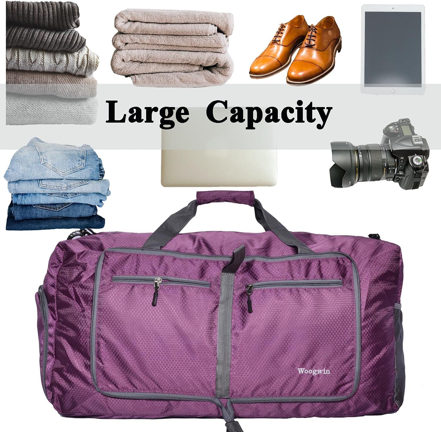 Thumbnail 5 de Woogwin Travel Duffel Bag Large foldable waterproof duffel