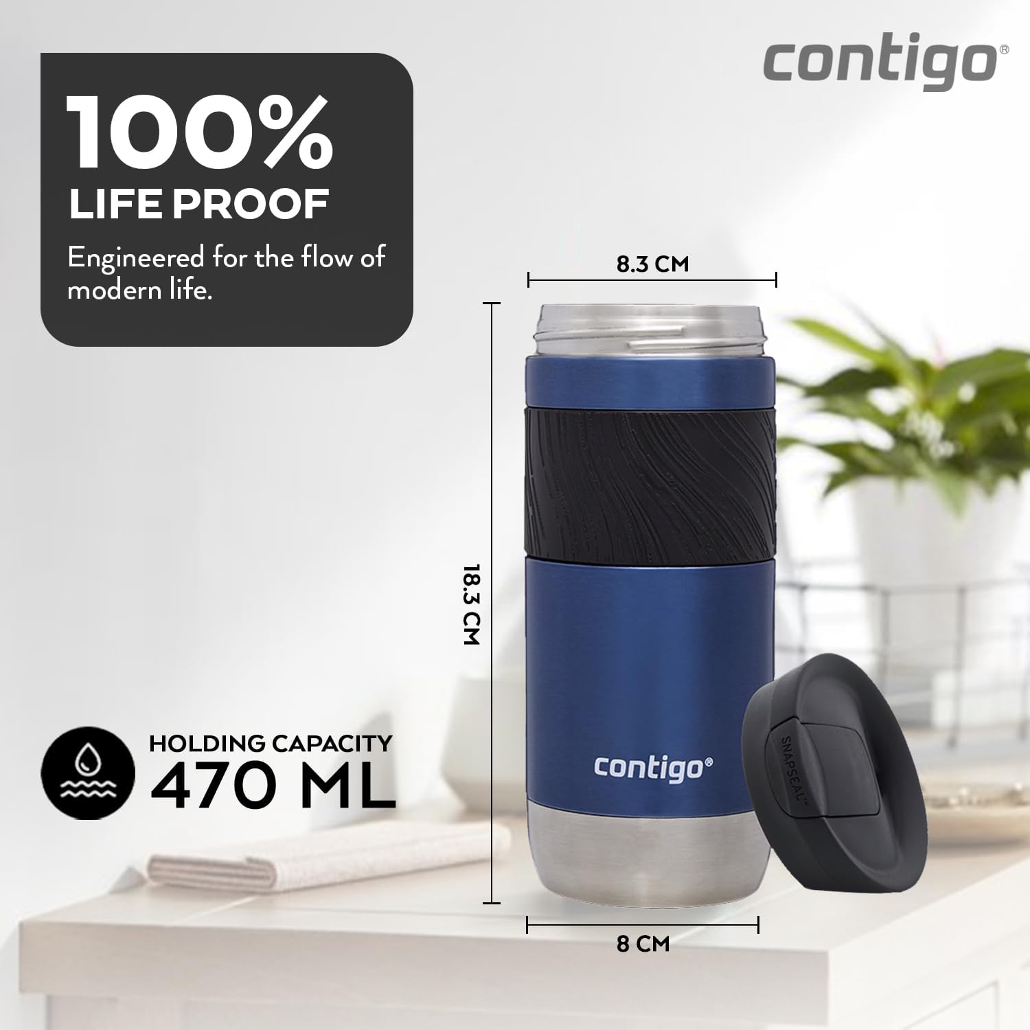 Detalle 2 de Contigo Byron 2.0: Vaso Térmico 470 ml ☕ Antiderrame