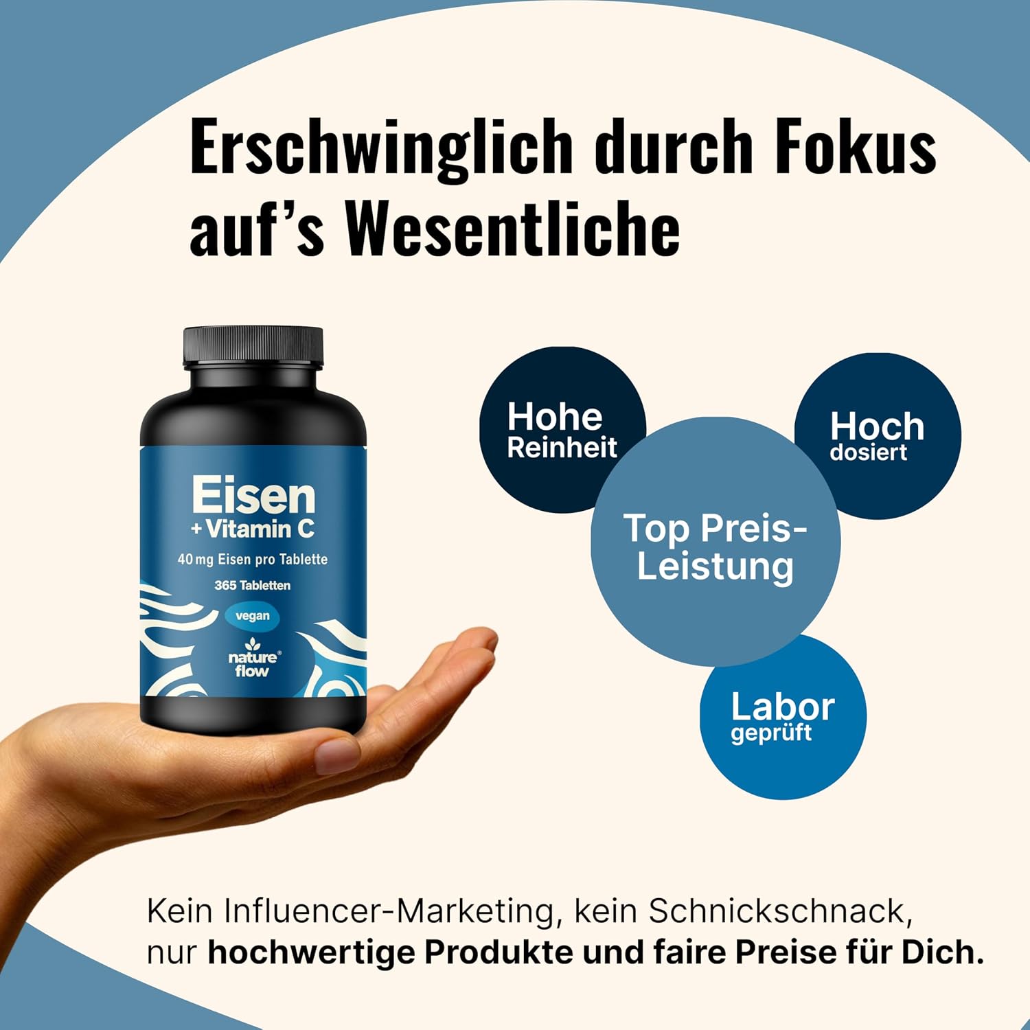 Thumbnail 3 de Eisentabletten hochdosiert mit 40 g Eisen + Vitamin C – 365 Tabletten, vegan & in Deutschland hergestellt