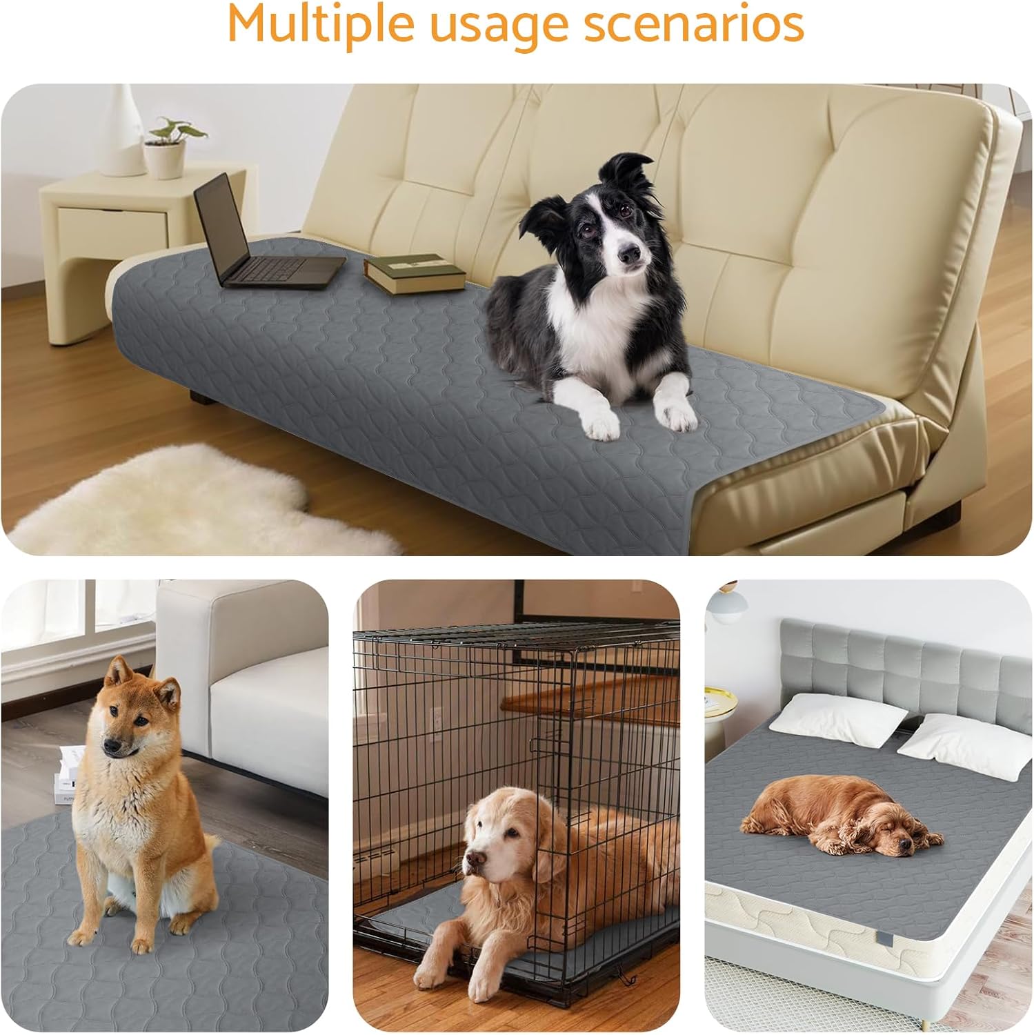 Thumbnail 6 de Maxetodo Coperta impermeabile per cani 60 x 80 cm antigraffio con retro antiscivolo, lavabile