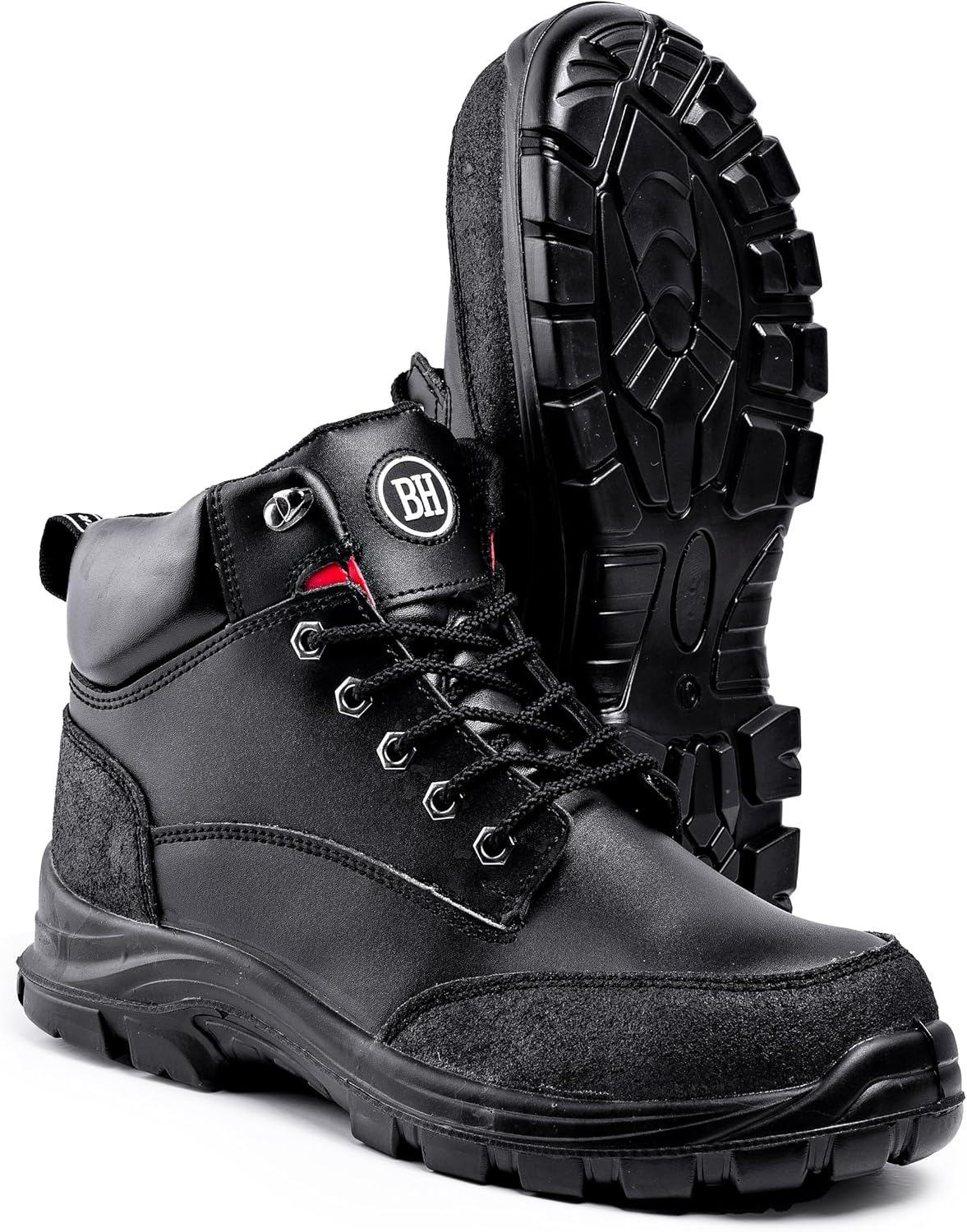 Detalle de Black Hammer Mens Safety Boots Steel Toe Cap S3 SRC Work Shoes Ankle Leather 7700 Black